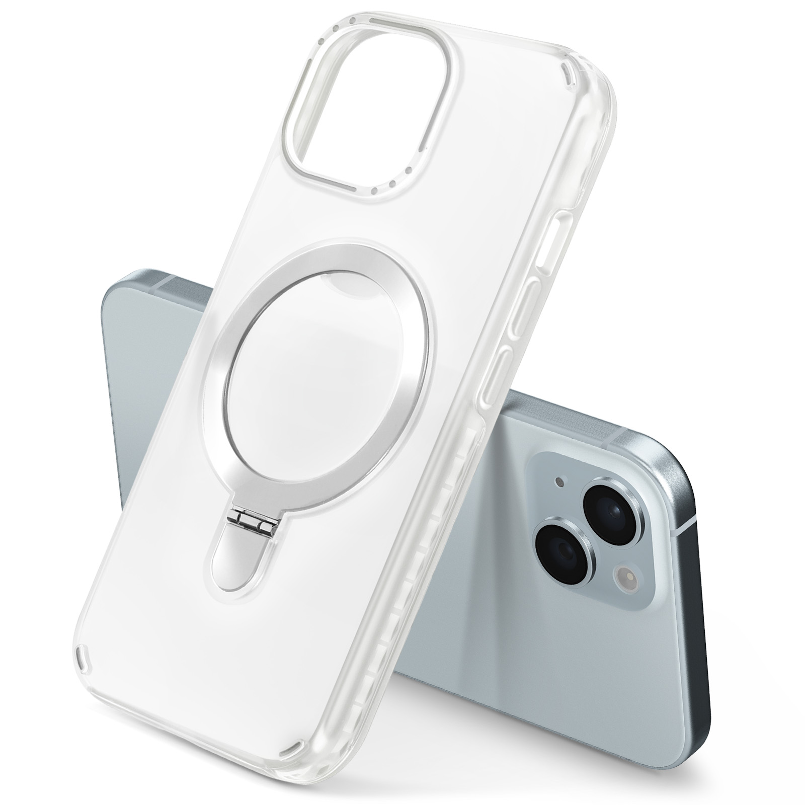 AUROX Base Magnetica Compatibile MagSafe Per IPhone 15/14/13/12 - Piastra Adesiva Per Presa Pop E Supporto Ad Anello (solo Base, Bianco)