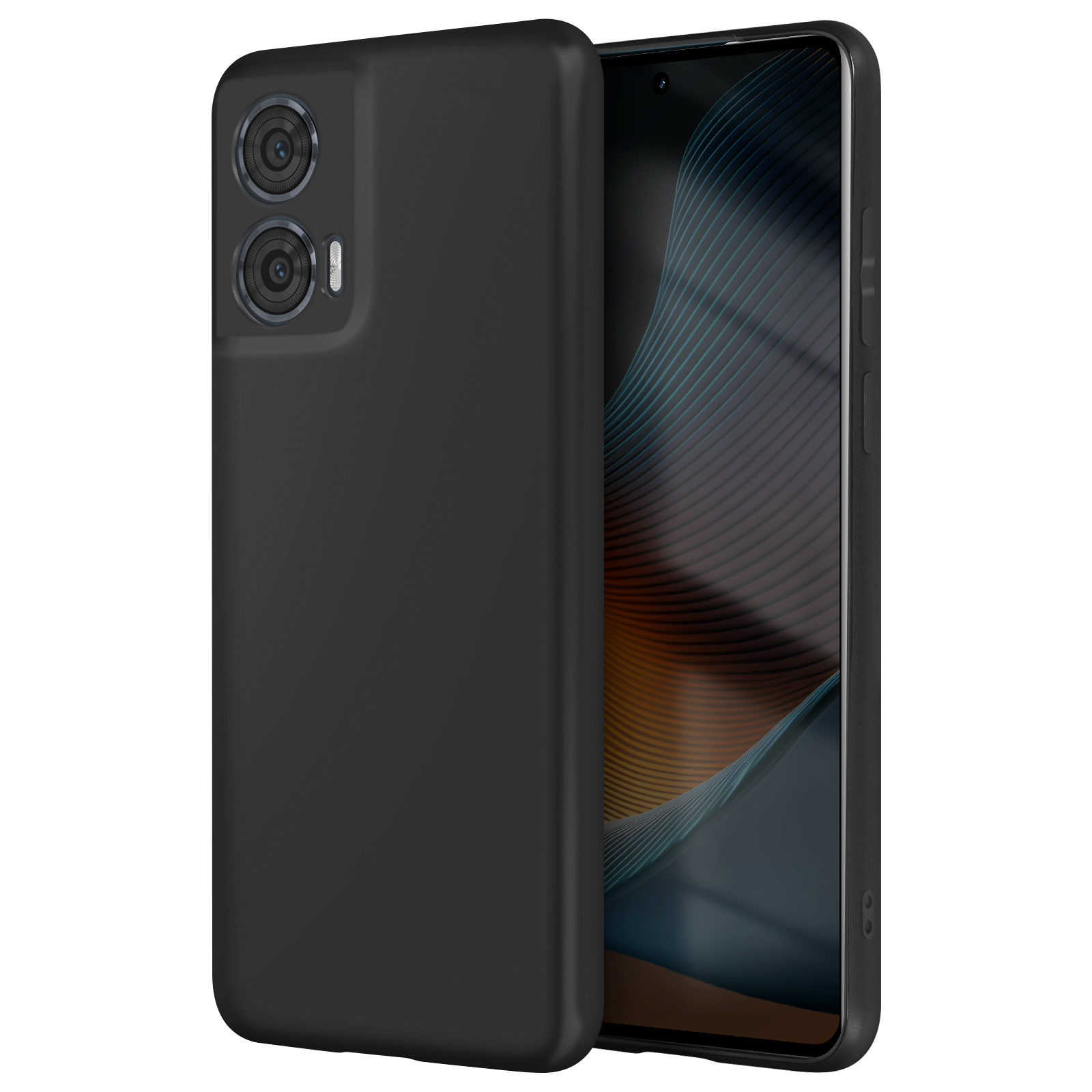 Custodia con cordino per Motorola Edge 50 Fusion copertina portafoglio - marrone - Italiano