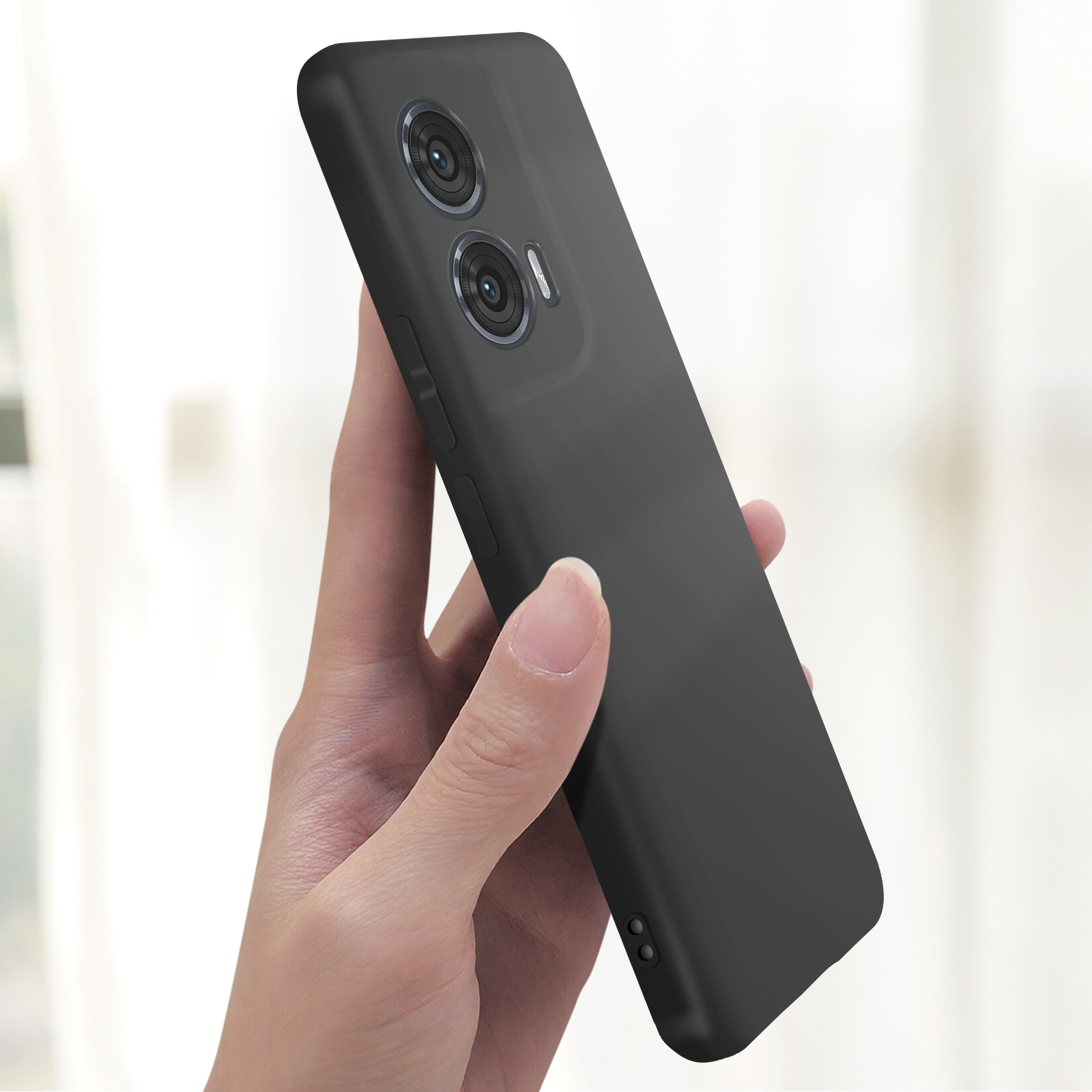 Verco Custodia A Libro Per Motorola Edge 50 Fusion | Con Porta Carte E Supporto | Nero | Pelle Sintetica