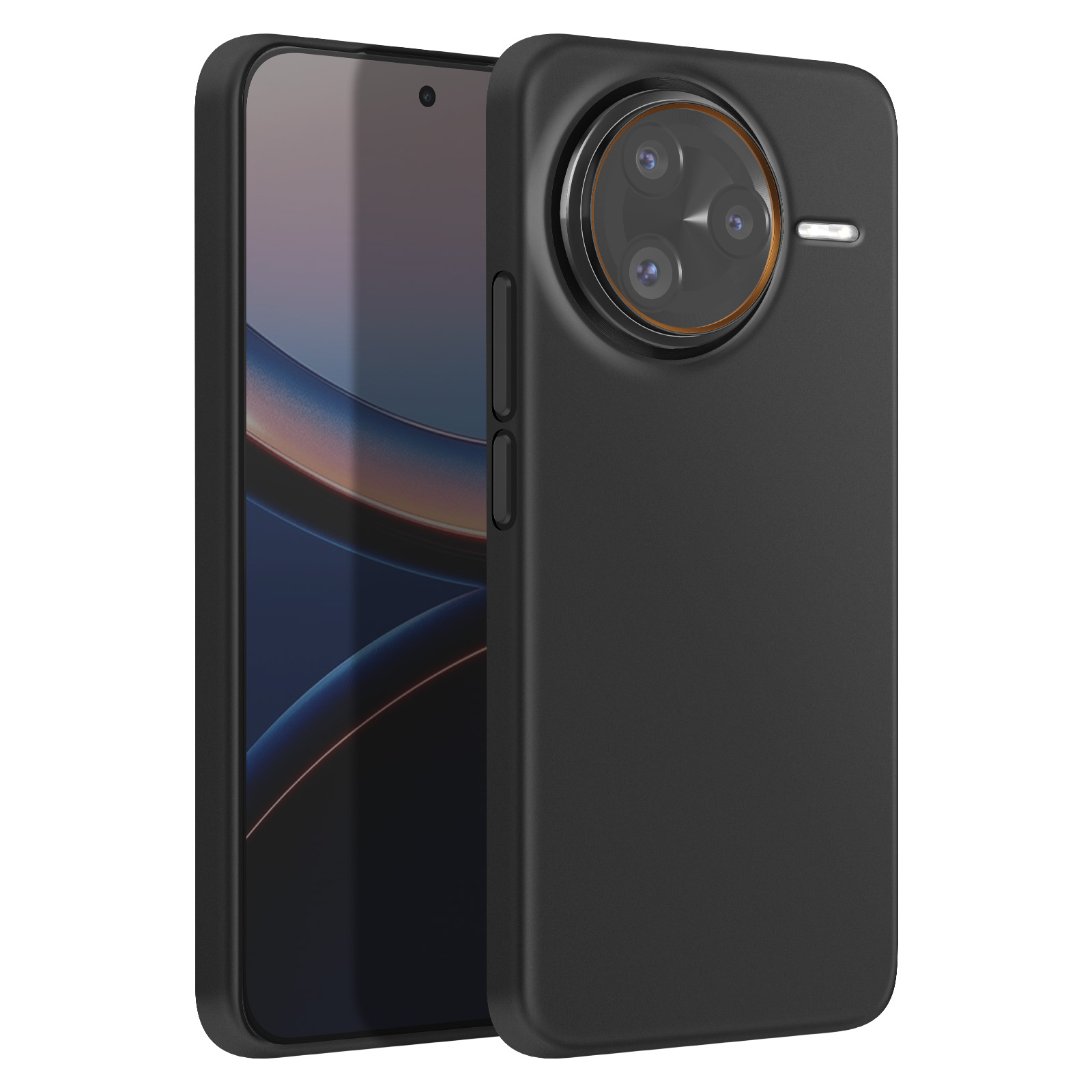 Custodia Per Xiaomi Poco F7 Ultra - Cover Traslucida Opaca Anti-Giallo In Materiale Bayer Con Protezione Militare (Nero Opaco) - 6