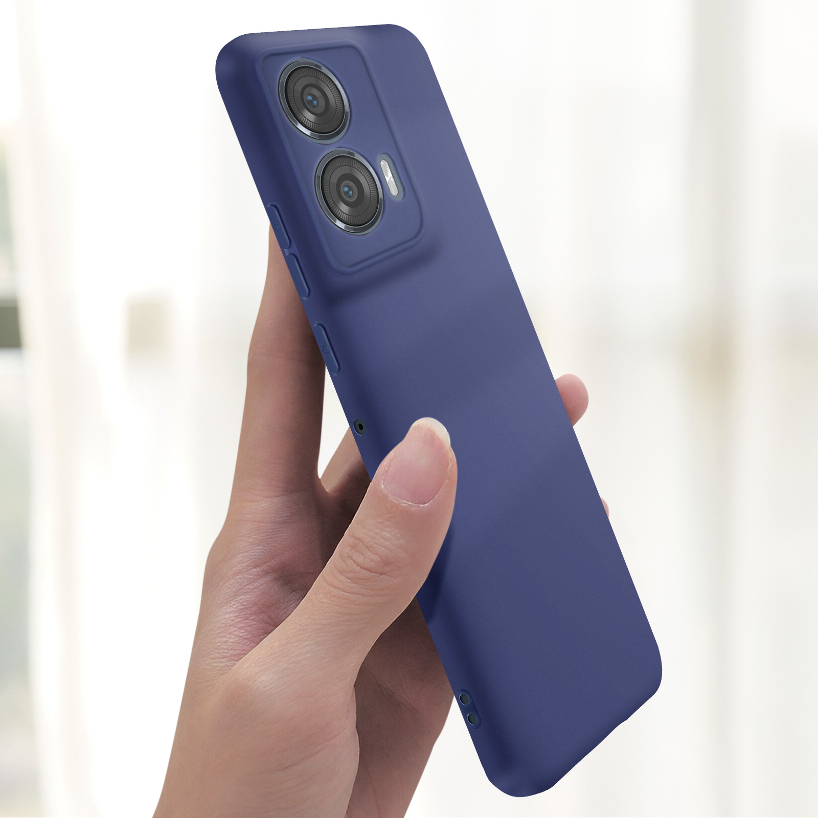 BORYA Silicone Cover per Motorola Edge 50 Ultra 5G, Ultra Sottile Antiurto Morbida Antigraffio Premio TPU Custodia, Elegante Semplice Colore Modello Caso con Fodera Microfibra. P2