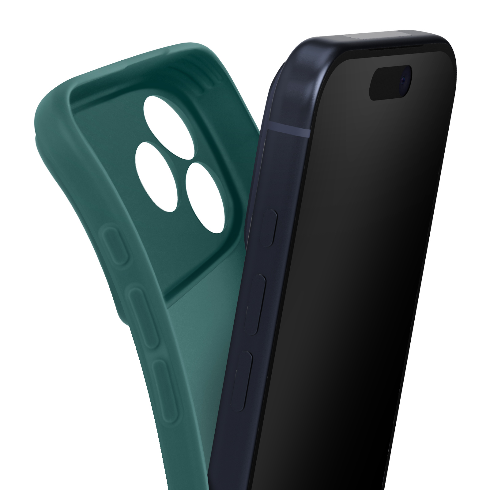 Dssairo [5 in 1 Progettata per iPhone 13, con 2 pellicole protettive per lo schermo + 2 pezzi di protezione dell'obiettivo della fotocamera, silicone liquido, sottile e antiurto [fodera in microfibra