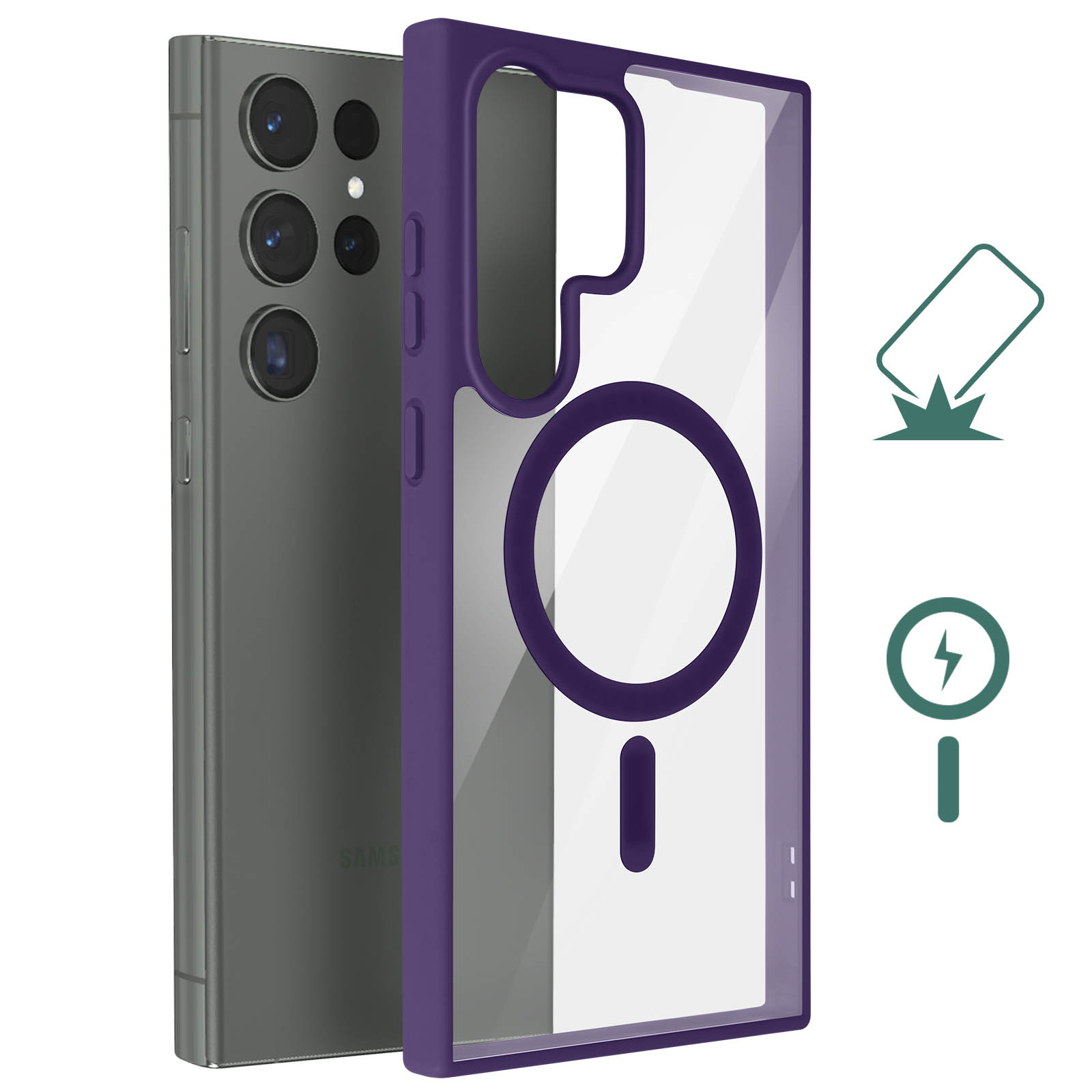 Custodia per Galaxy S23, Ultra Sottile Morbida TPU Silicone Placcato