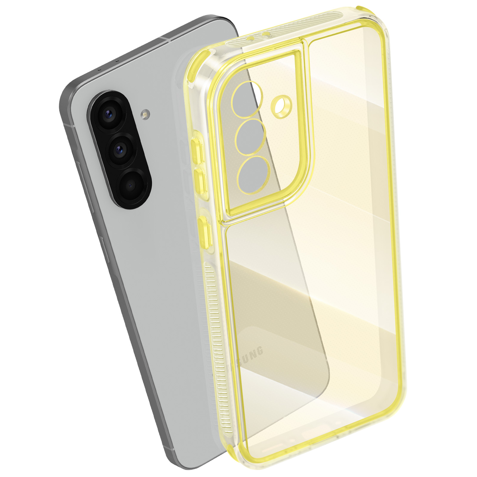 mtb more energy® Custodia Crystal Armor per LG Q60, LG K50 (6.26'') - Hard PC Back & Soft Silikon Bumper - Angoli rinforzati - Trasparente - TPU PC Case Cover