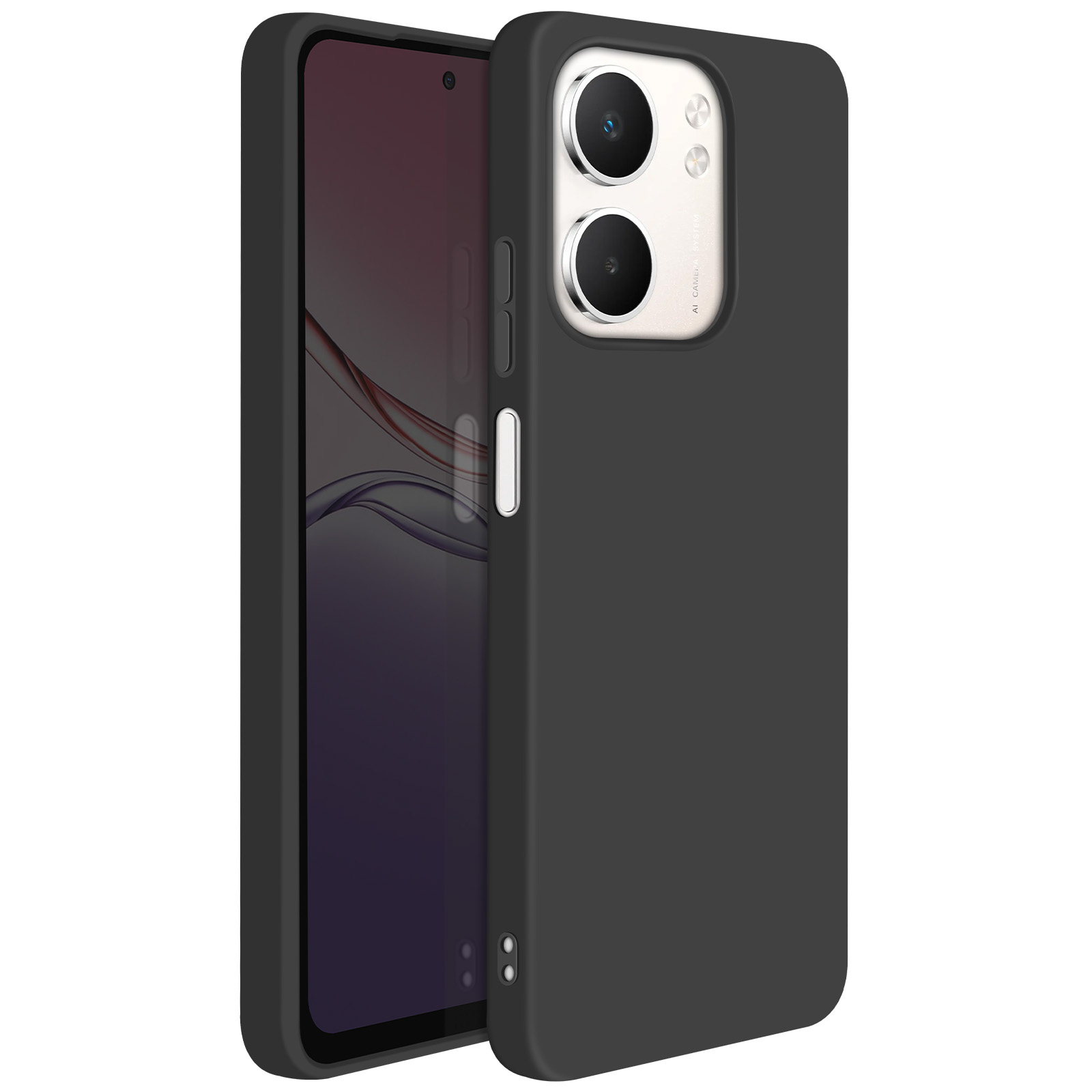 Moex Custodia Con Tracolla Per Oppo Reno2 – Silicone Trasparente E Cordino Regolabile Fino A 155 Cm, Antracite