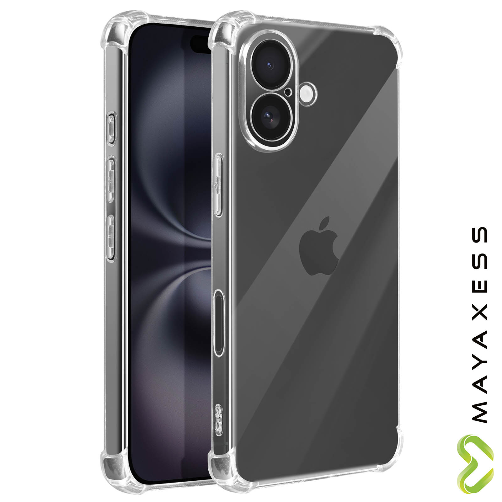 Melomon Cover Per IPhone 16 Plus (6,7”) – Custodia Trasparente Antiurto Con Paraurti In TPU E Retro In PC – Ultra Sottile
