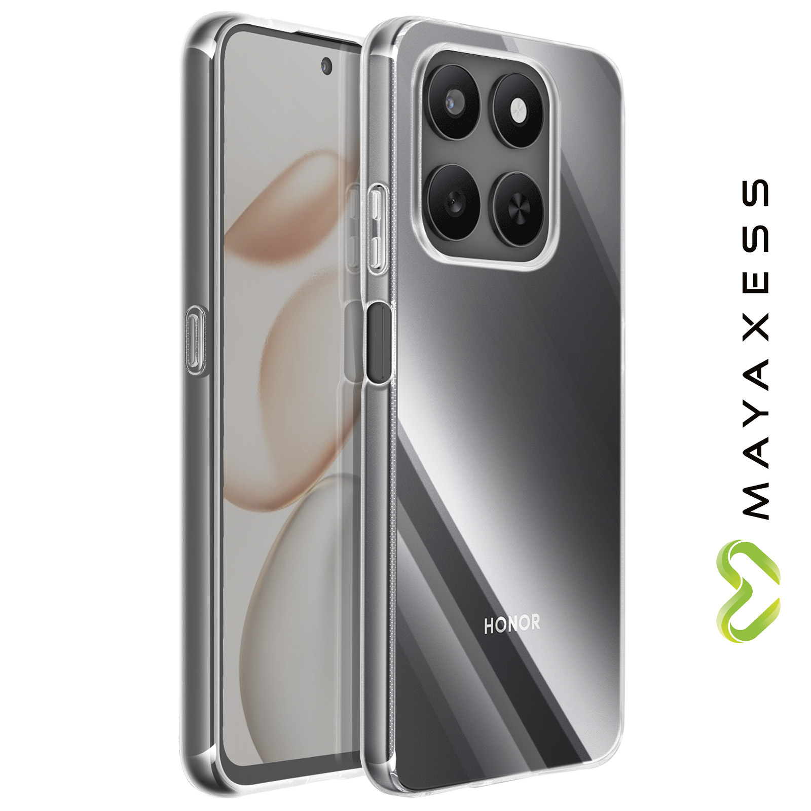 XINYEXIN Transparente Coque Pour Honor X8 4G (6.7"), Étui Antichoc Pour Téléphone Avec Bordure Colorée, TPU