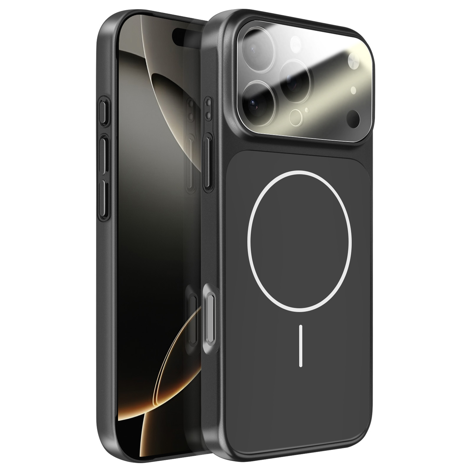 SAHARA ZD00161 Protezione Obiettivo Fotocamera In Vetro Ultra Resistente Per IPhone 16 Pro E 16 Pro Max, 2 Pezzi, Nero - 2