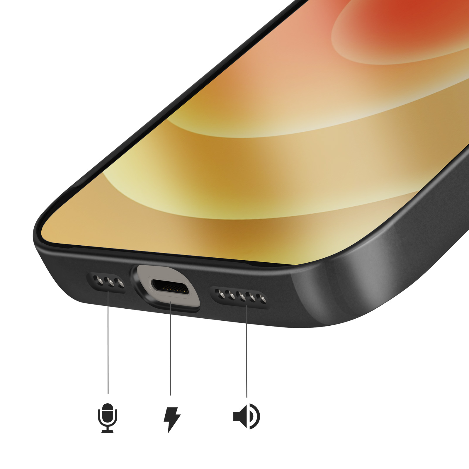 Custodia Sottile Magnetica Per IPhone 12 Con Protezione In Vetro – Compatibile MagSafe, Nero