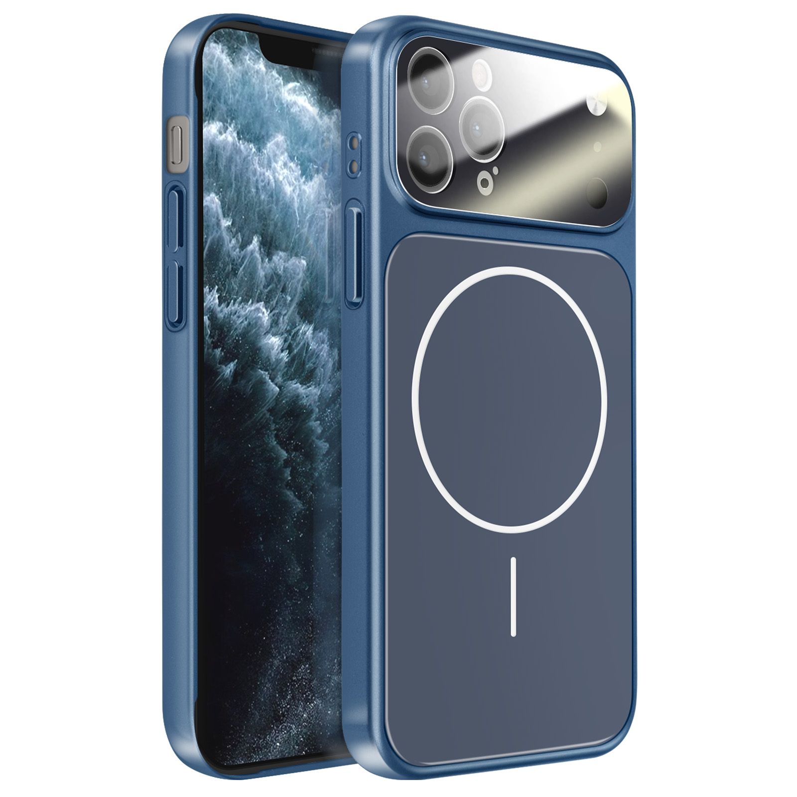 Coque de protection - AVIZAR - iPhone 11 Pro Max - Silicone souple - Film verre trempé 9H - Noir