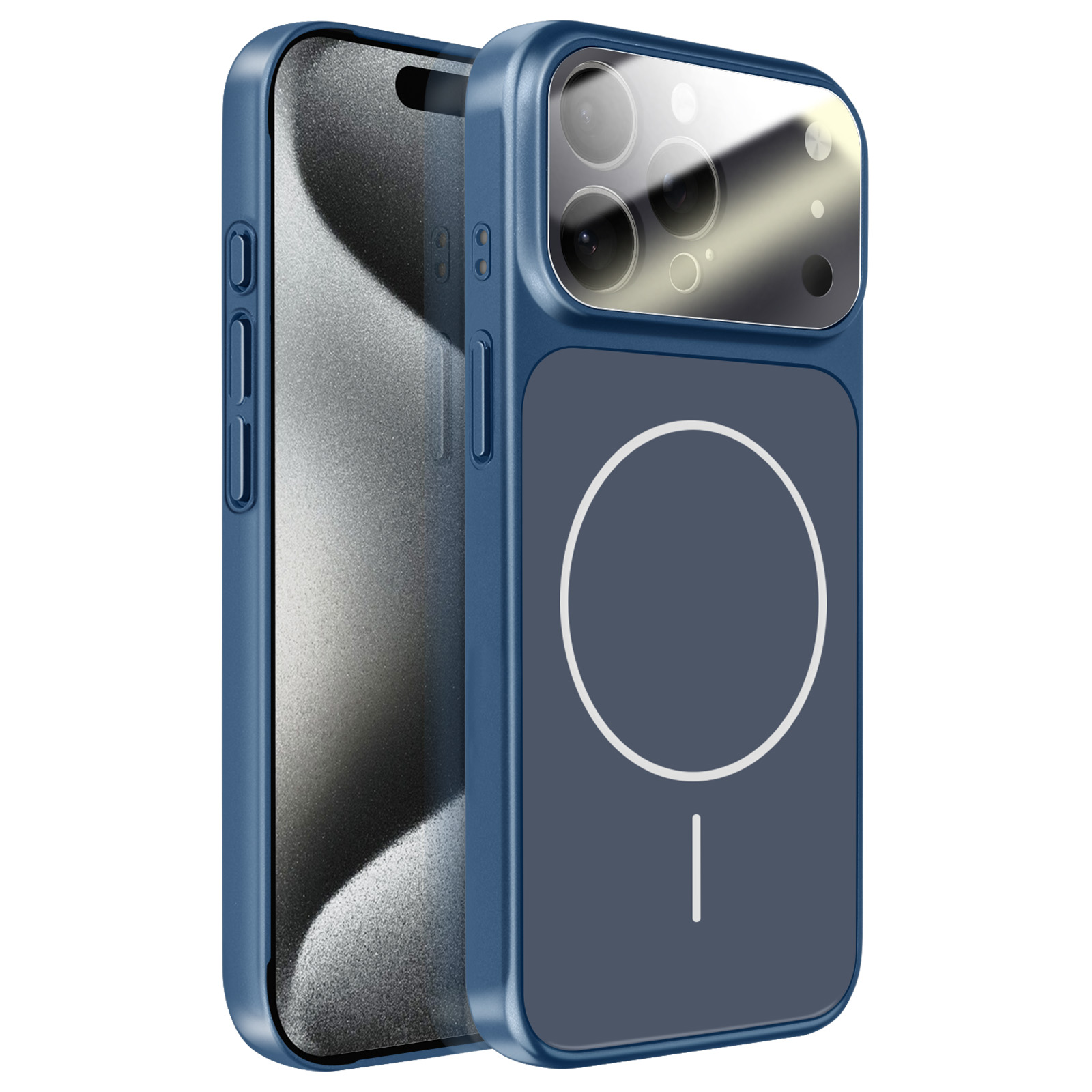Gladgogo Coque Batterie IPhone 15 Pro Max 8500mAh Avec Béquille - Chargeur Rechargeable Noir + Film + Câble