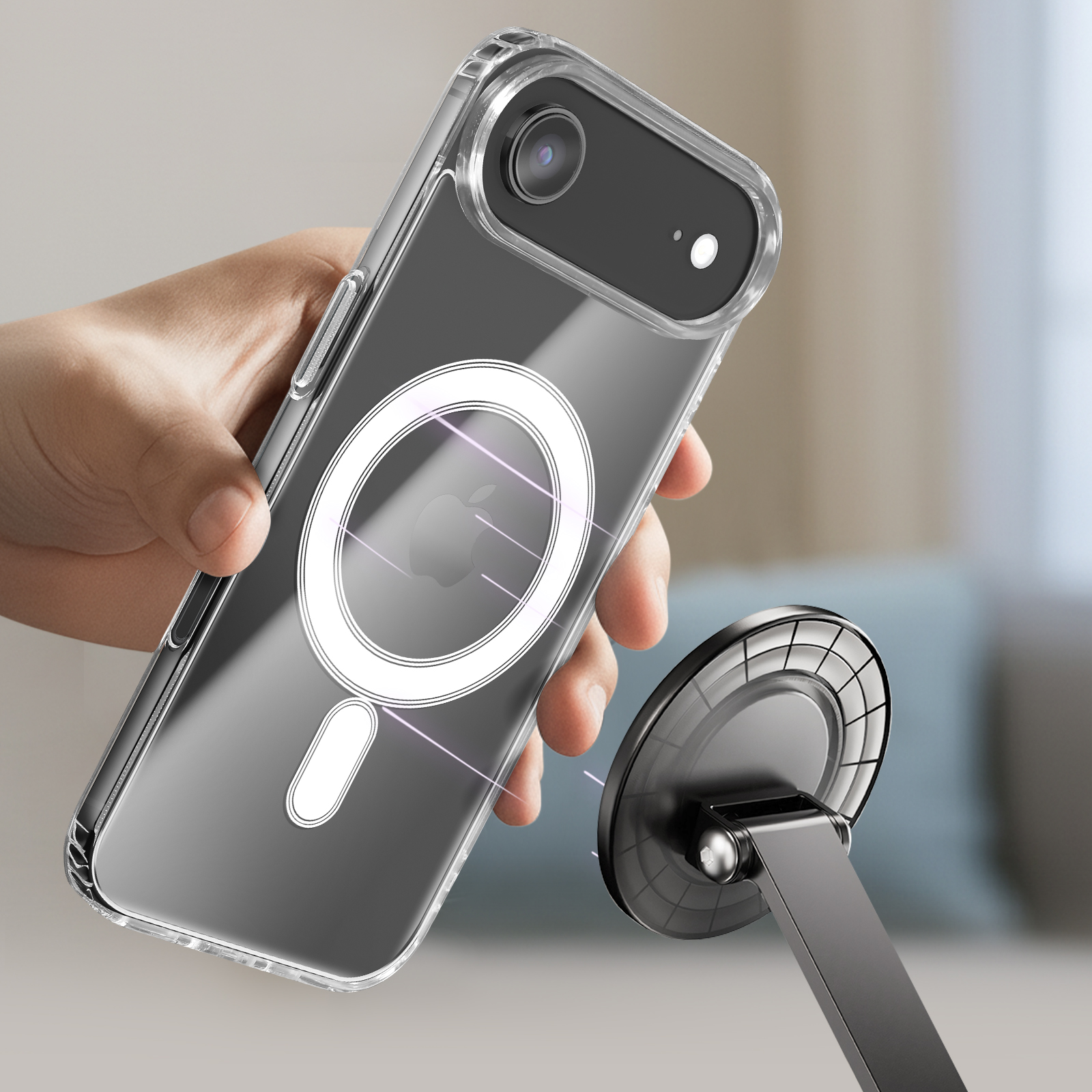 Coque Magsafe Transparente + Verre Trempé Pour IPhone 17 Pro - Pack Complet