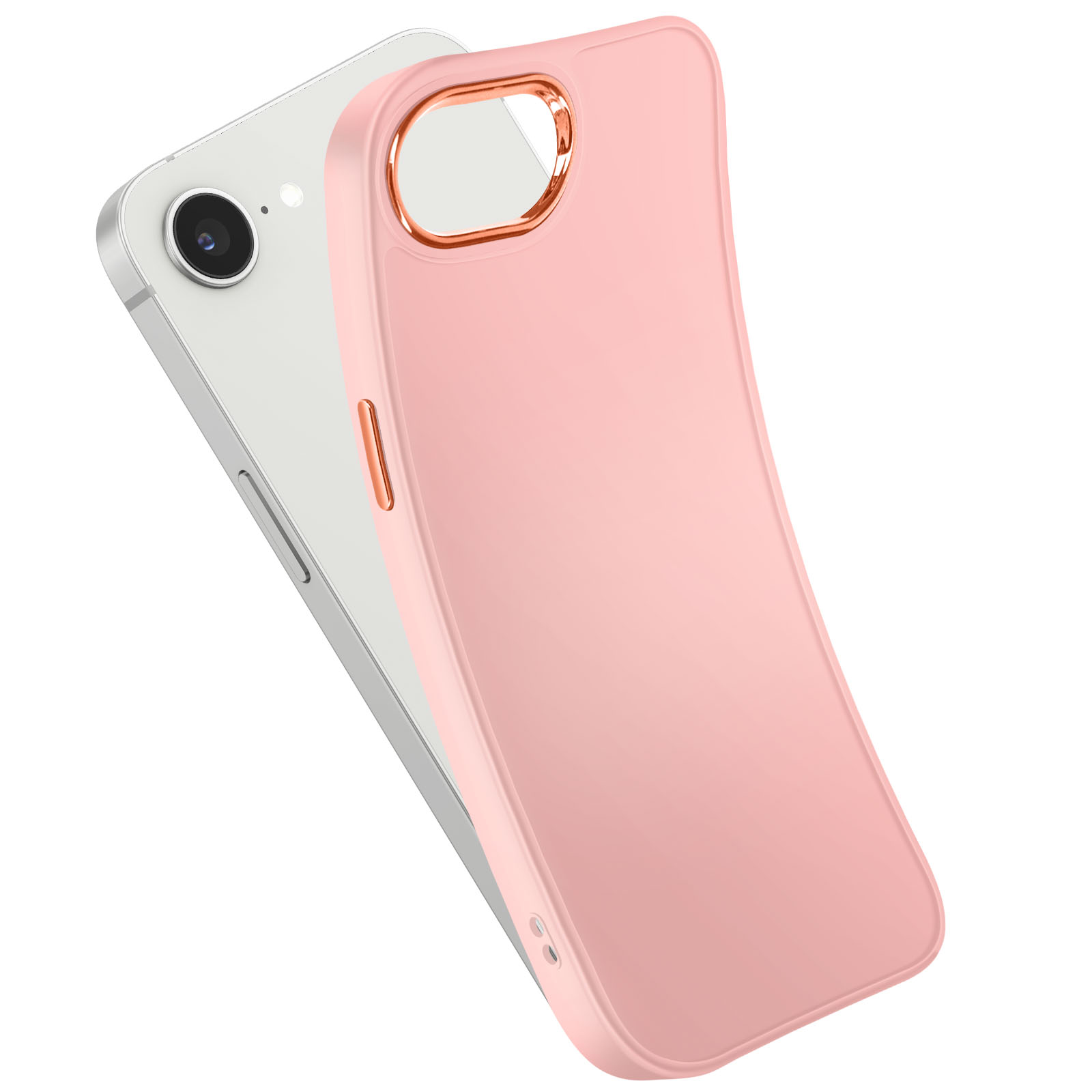 Roemary Custodia Con Specchio Per IPhone 16e - Design Coniglietto Nero, Con Staffa E Protezione Fotocamera