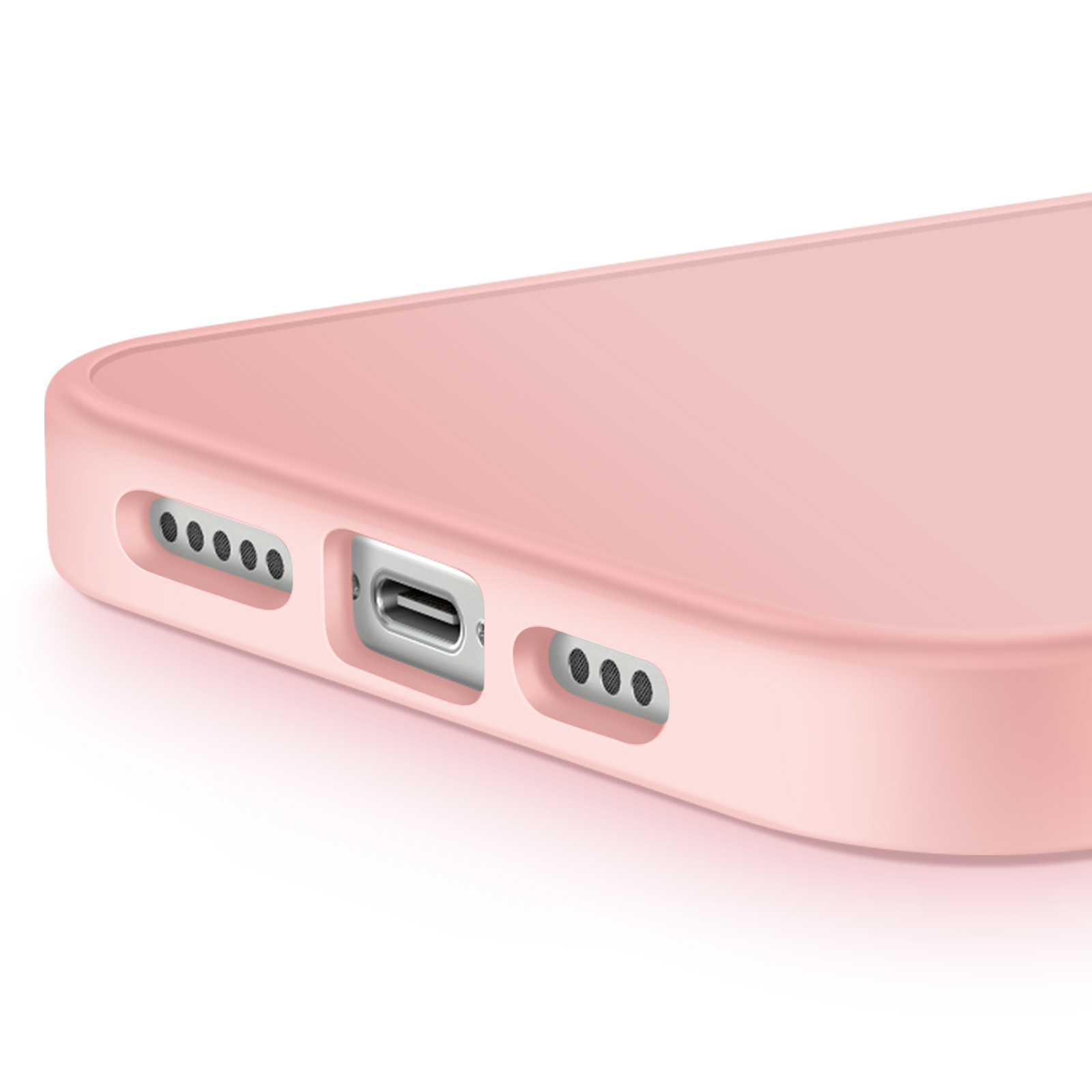 Avizar Coque pour iPhone 16e Compatible MagSafe avec Contour Strassé Rose - Coque téléphone