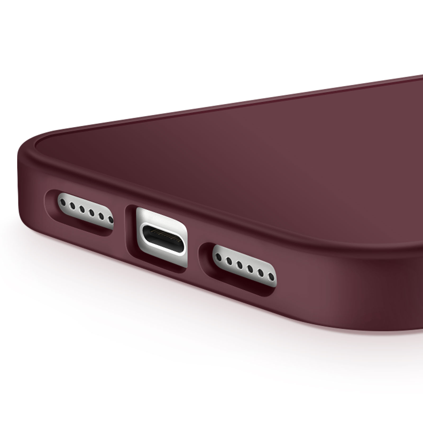 Coque iPhone 17 Pro Max Bordeaux mat - Contour Caméra Métallisé - Français