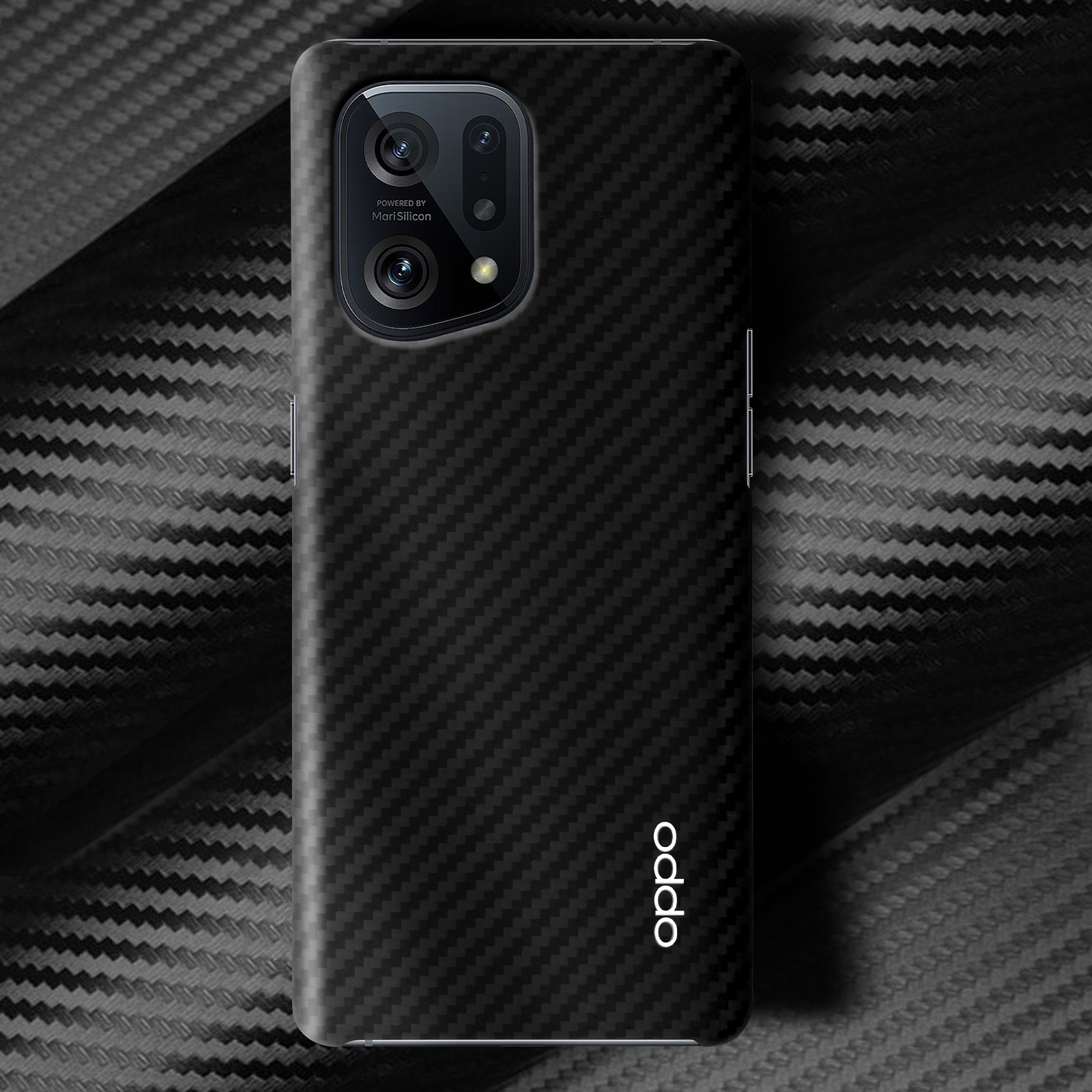 Cover Oppo Find X5 Con Supporto Anello Rotante 360° – Antiurto TPU/PC – Nero