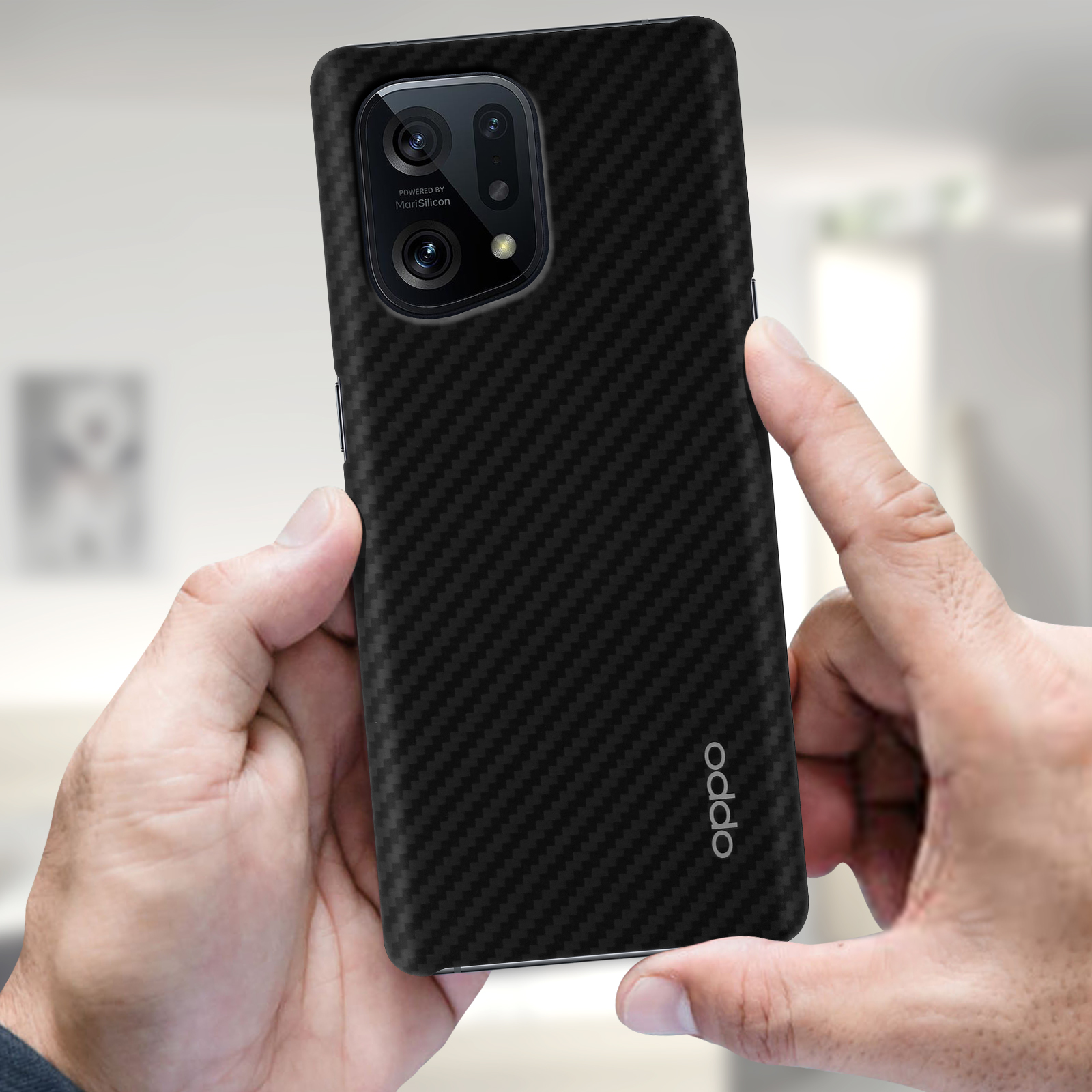 HAOYE Custodia per Oppo Find X5 Lite Cover, Silicone Carcasa Anticaduta con Bordi Rialzati/Angoli Rinforzati e Design Semplice - Bianco