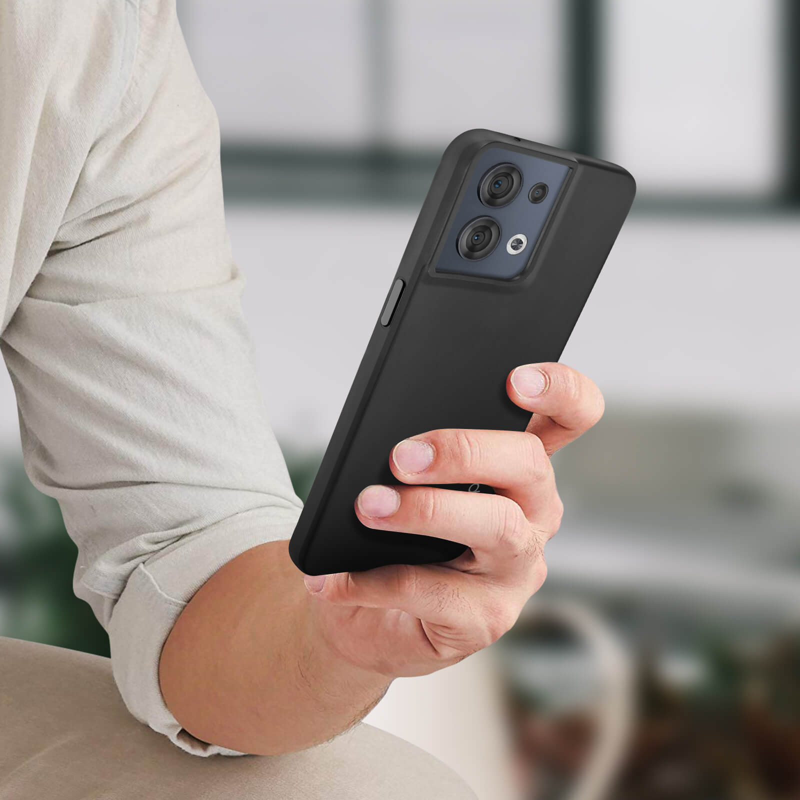 Cover Armor COMAKU Per Oppo Reno 8T 4G, Custodia TPU+PC Antiurto Con Anello Supporto E Copriobiettivo – Nero - 2