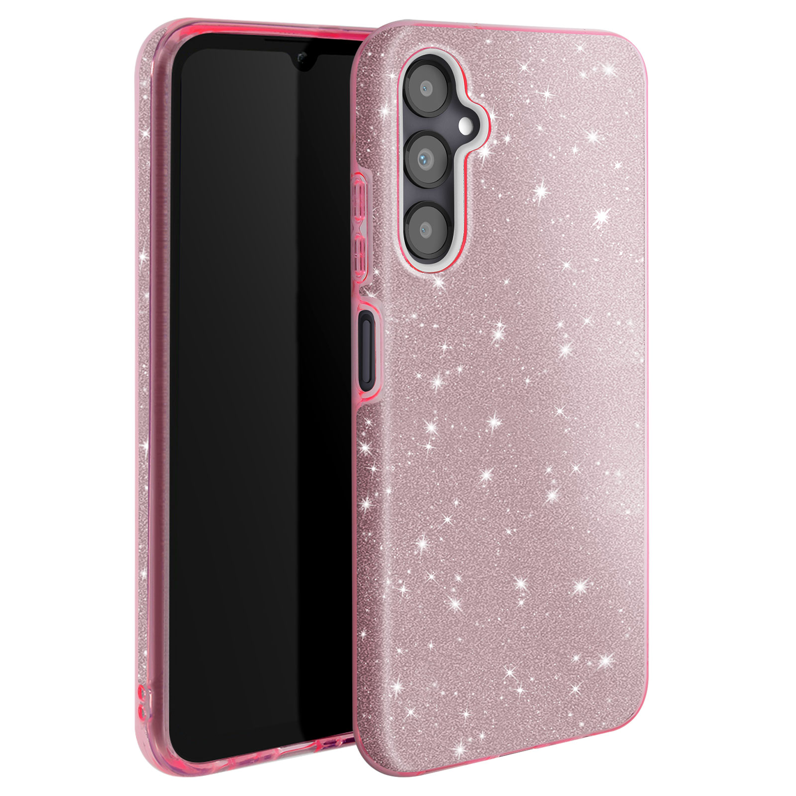 SUNNIFLY 6500pcs Strass a Coller, 5 Tailles, Avec Gabarit, en Résine, pour le Bricolage de Vêtements, Nail Art, étuis de Téléphone Portable, Strass Rose Clair
