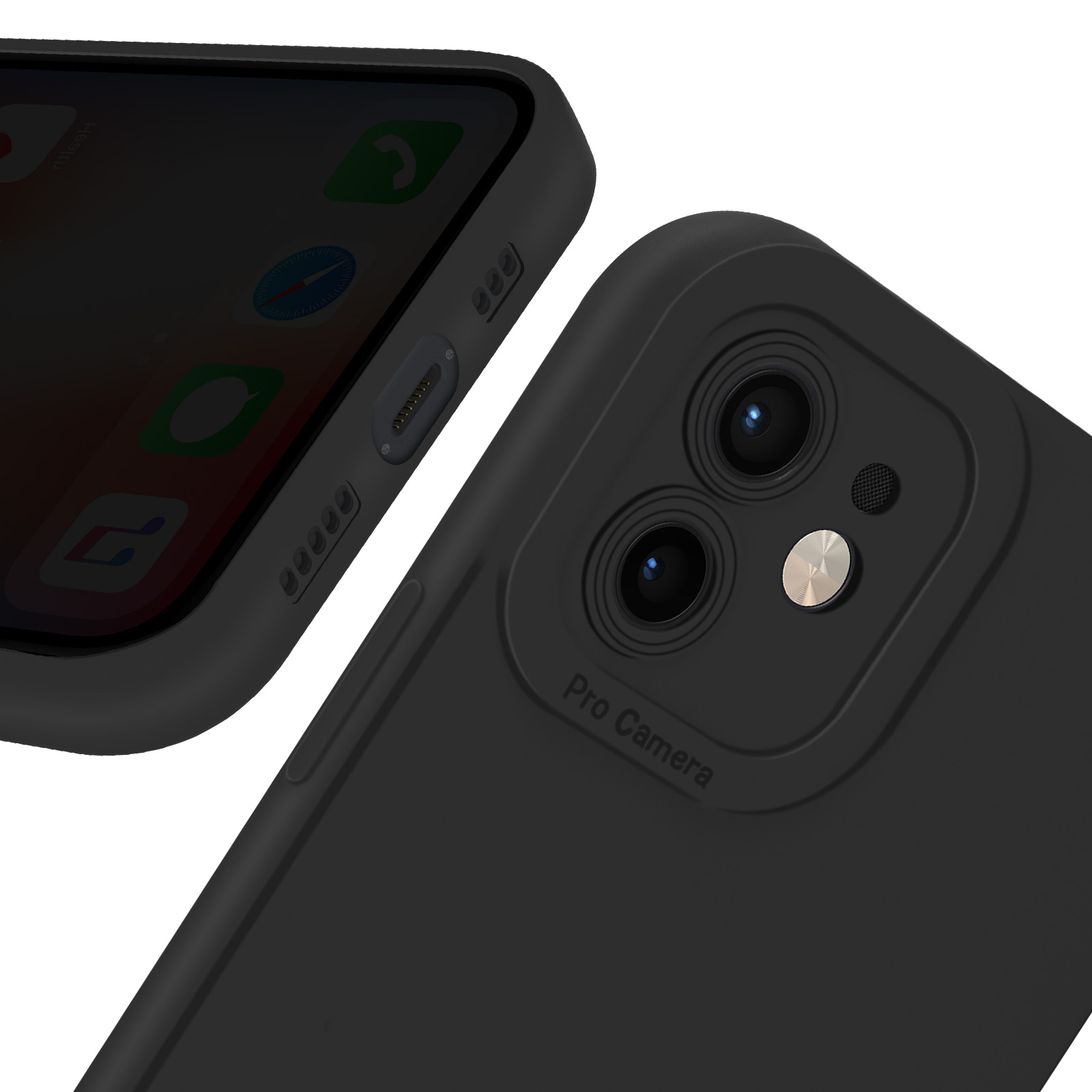 Custodia Per IPhone 12 Pro Max Con Copriobiettivo Scorrevole E Anello Porta – Protezione Militare