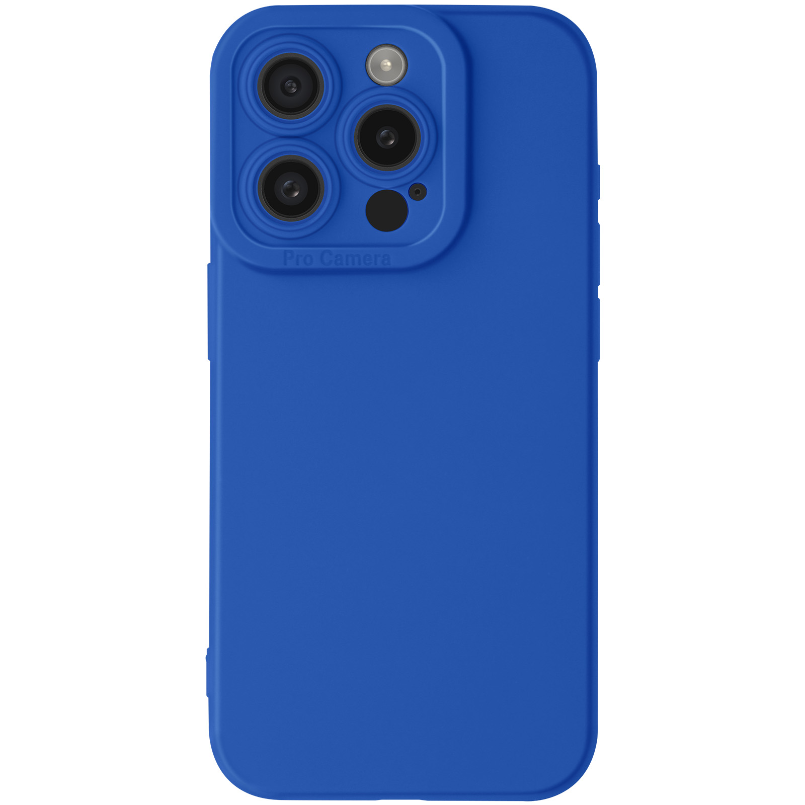 Cover per iPhone 15 flessibile opaca fotocamera protetta - azzurra - Italiano