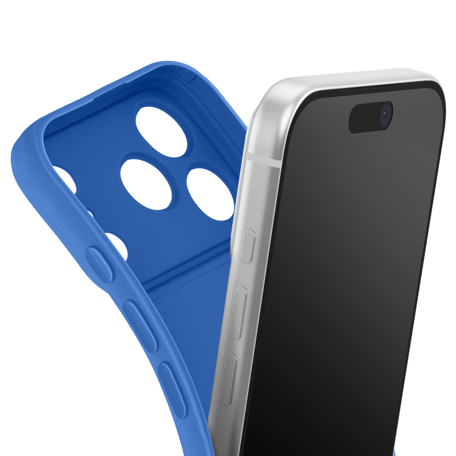Custodia Portafoglio In Pelle PU Con Stand E Slot Per Carte Per Cubot R19, TPU Silicone Retro, Copertina Protettiva Blu