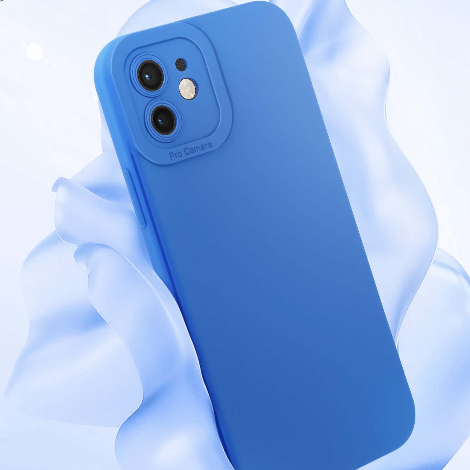 Rokmym Custodia Sottile Per IPhone 12 - Cover Ultra Leggera 0,5 Mm Con Finitura Opaca E Antigraffio - Colore Blu