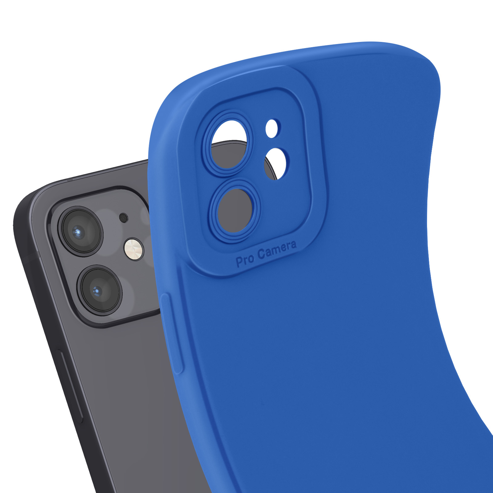 Rokmym Custodia Sottile Per IPhone 12 - Cover Ultra Leggera 0,5 Mm Con Finitura Opaca E Antigraffio - Colore Blu