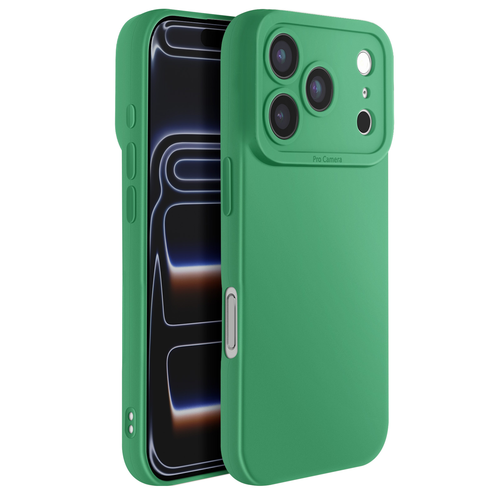 iPhone 17 Pro Max Hllen Silikon mit Kamera Geschtzt Grn - German