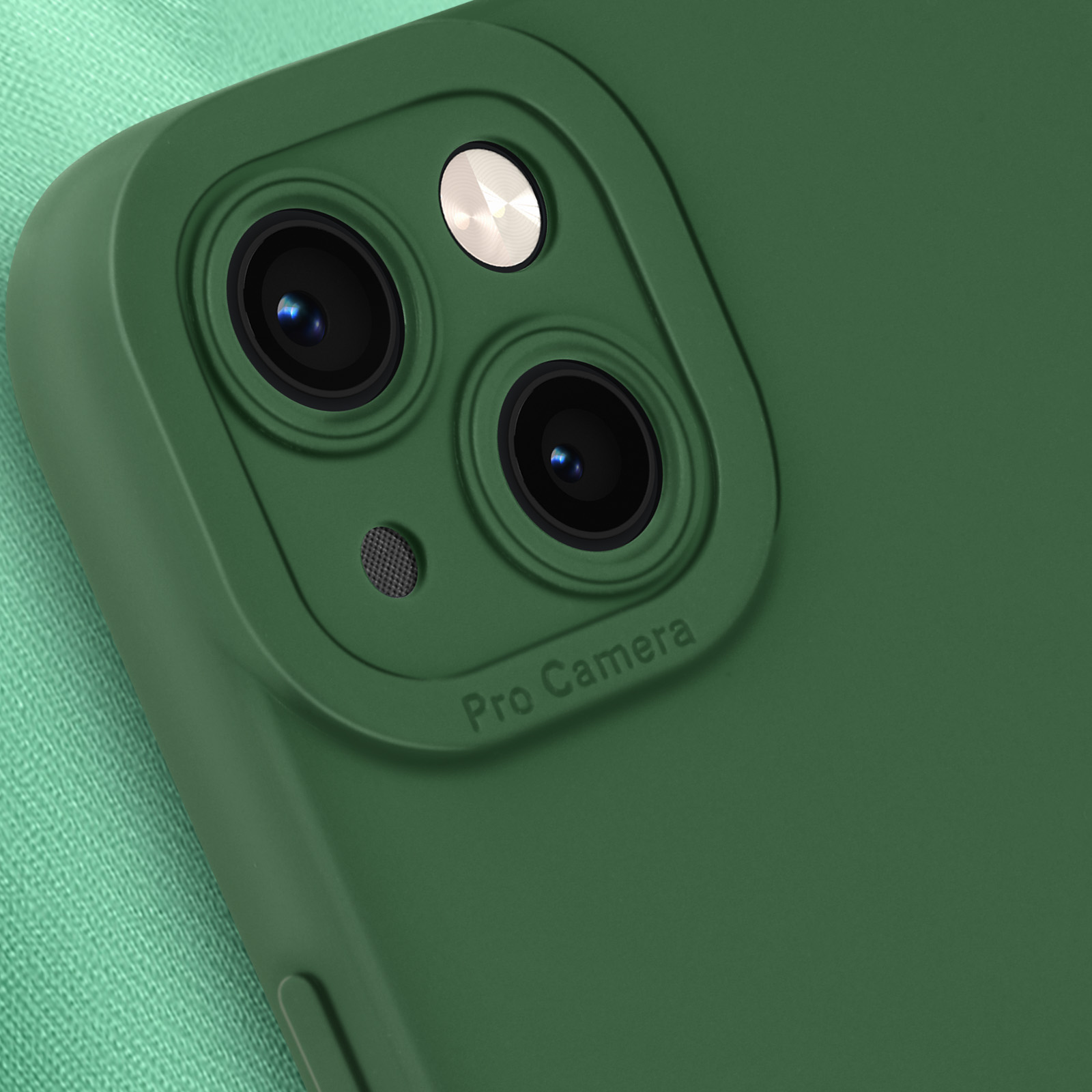 Qasyfanc Hybrid Cover Compatibile con iPhone 13, Custodia iPhone 13 Sottile Antiurto con Protezione Fotocamera e 2 Pellicola Vetro Temperato, Verde