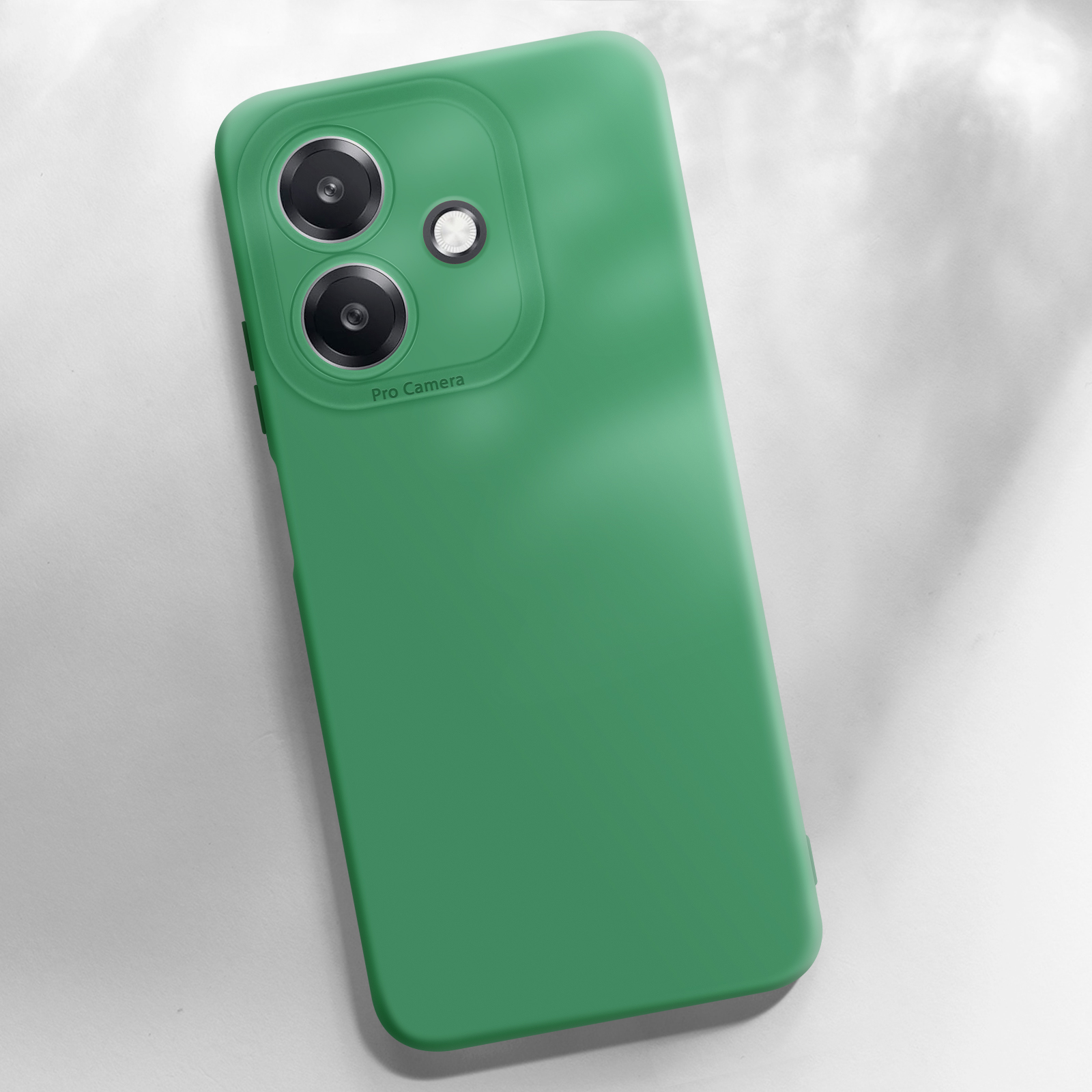 Custodia Silicone con Camera Protetta Verde Opaca per Oppo A40 - Italiano