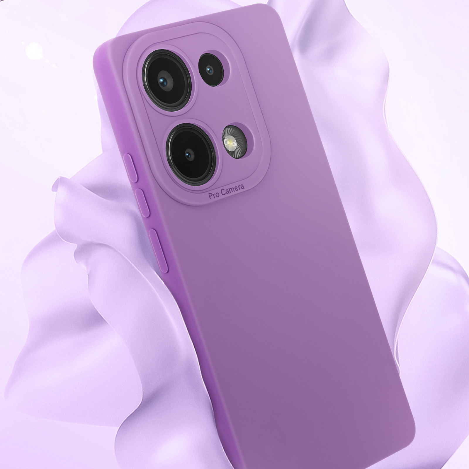 Custodia QIYIN Per Xiaomi Redmi Note 10 Pro – Silicone Colorato Viola Con Protezione Fotocamera E Supporto - copertina