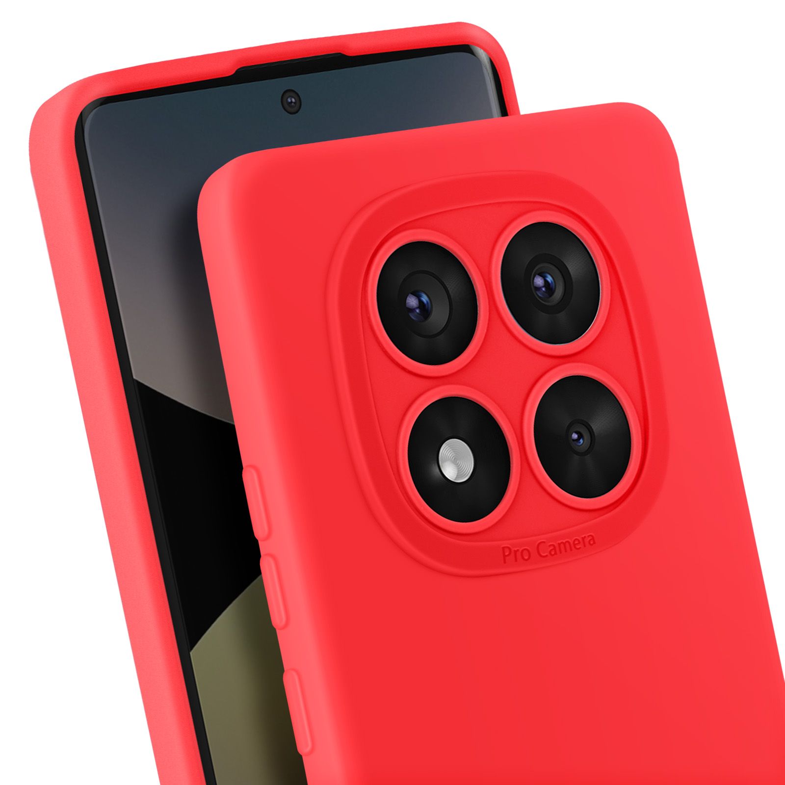 Custodia In Silicone Con Anello Porta Per IPhone 14 - Morbida, Ultra Sottile E Antigraffio (Rosso)
