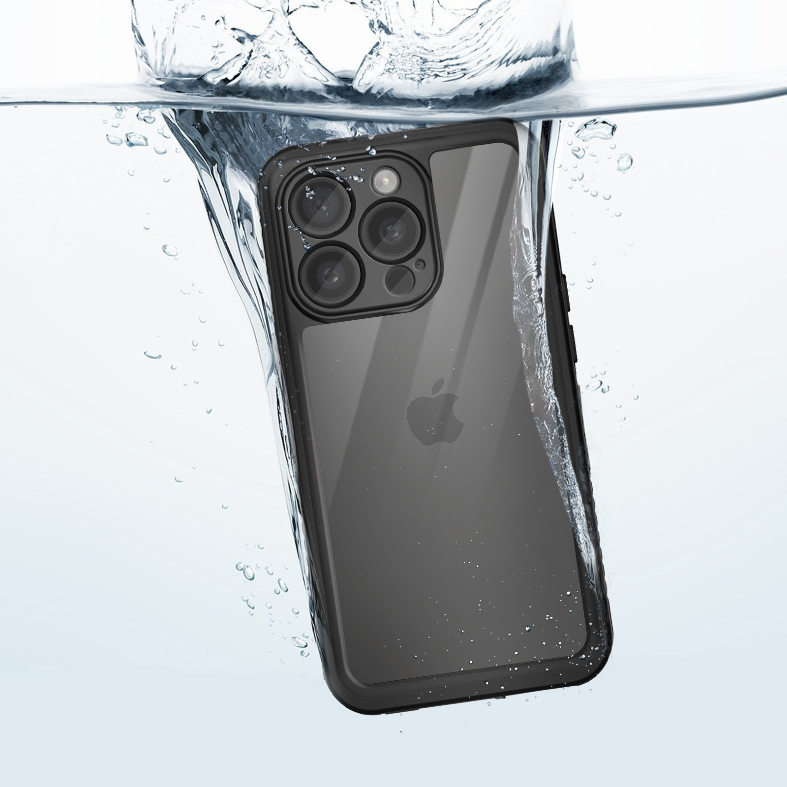 MOYAC - Funda Impermeable Para IPhone 15 Pro IP68 Bajo El Agua, Protector De Visualización Integrado Y Protector De Cámara De Vidrio, Cuerpo Completo