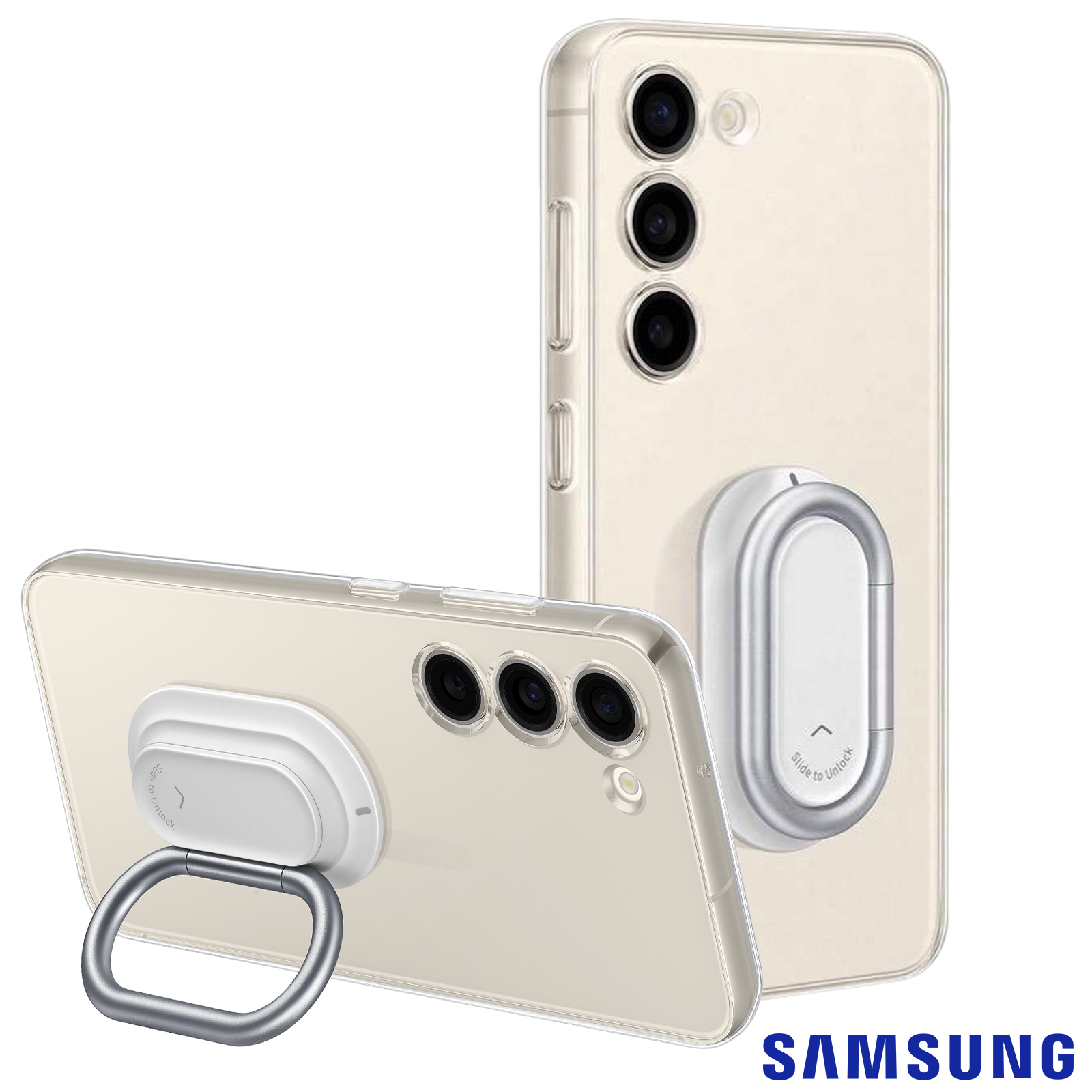 Custodia Eseekgo Per Galaxy S23 / S23+ / S23 Ultra – Trasparente Antigoccia + Vetro Protettivo In Omaggio