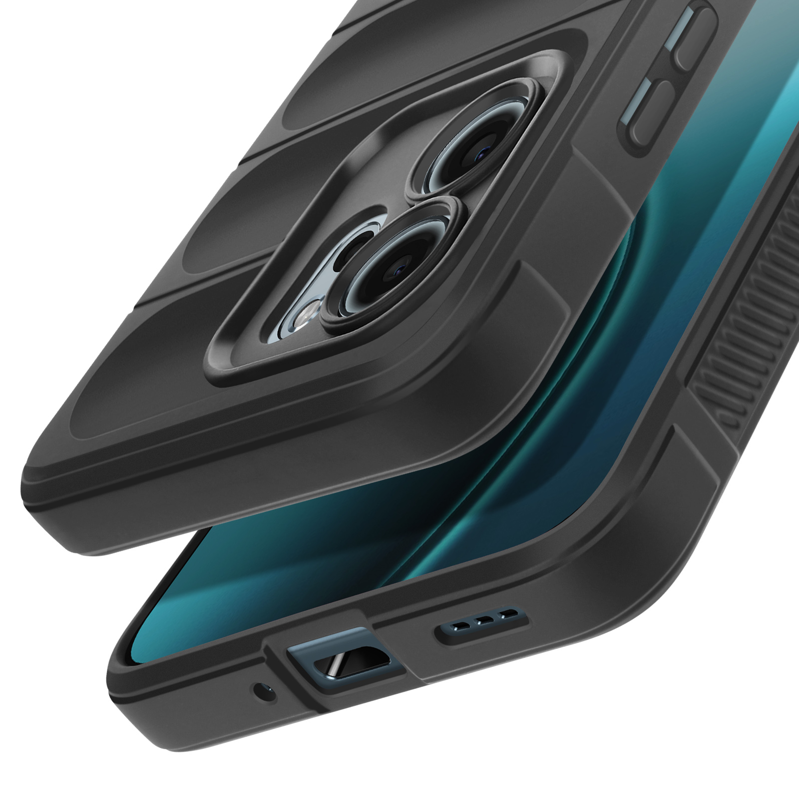 YUXING Cover In Vetro Per Oppo Reno 14F/14 FS 5G/4G – Pattern Astratto Geometry, Antigraffio, Antiscivolo, Fori Per Cordino (Tiger)
