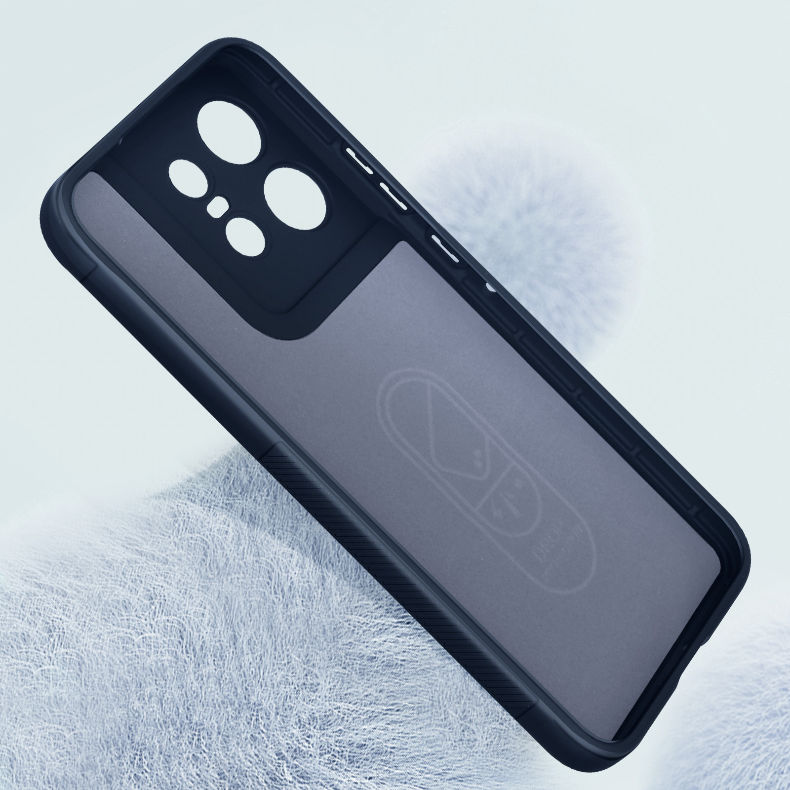 Cover Per Motorola Edge 50 Pro, Custodia Sottile In PMMA+TPU, Antiurto E Antigraffio, Blu, Supporta Ricarica Wireless, Impugnatura Morbida