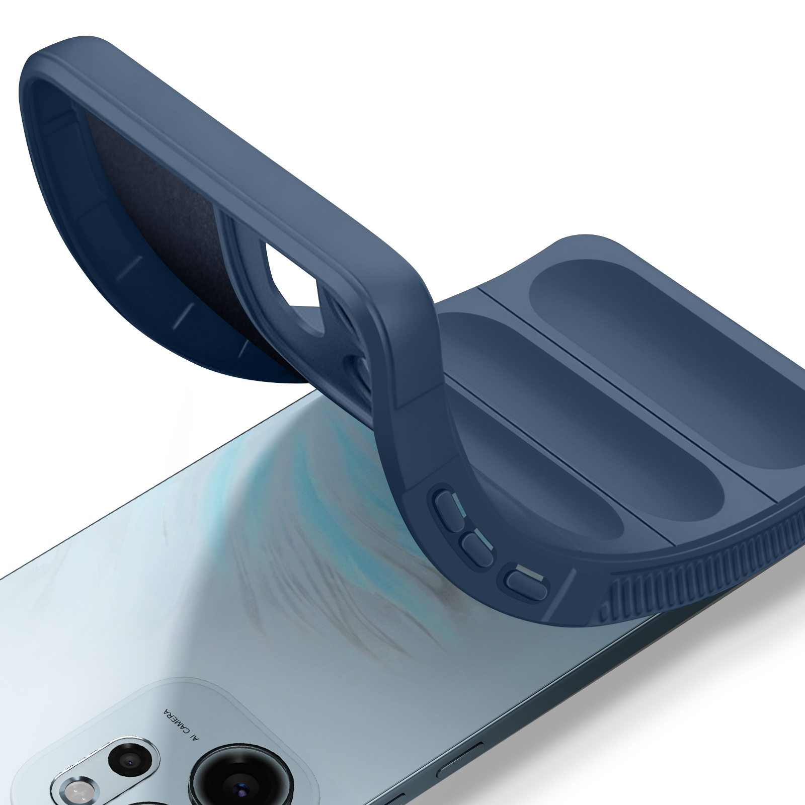 SEAHAI Cover per OPPO Reno 14 FS (OPPO Reno 14F 5G/4G), Glassato Traslucido Dura PC Protettiva Custodia Silicone TPU Bumper Antiurto AntiGraffio Case con 360° Anello Supporto, Nero
