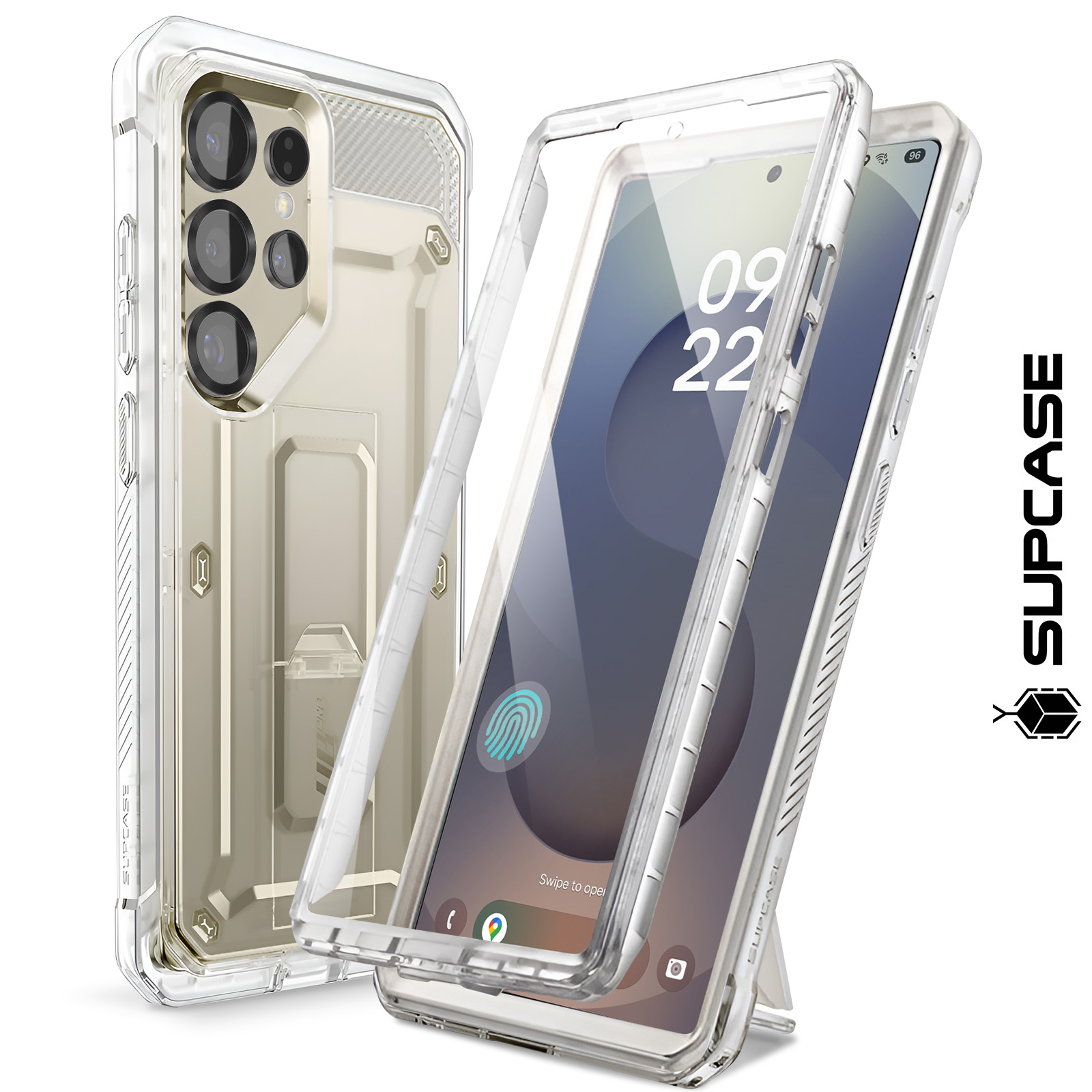 ENCASED Cover 2-in-1 MAG per Samsung Galaxy A15 5G con Anello di Presa, Compatibile con MagSafe – Cover Magnetica con Supporto per Smartphone in Silicone ( Trasparente