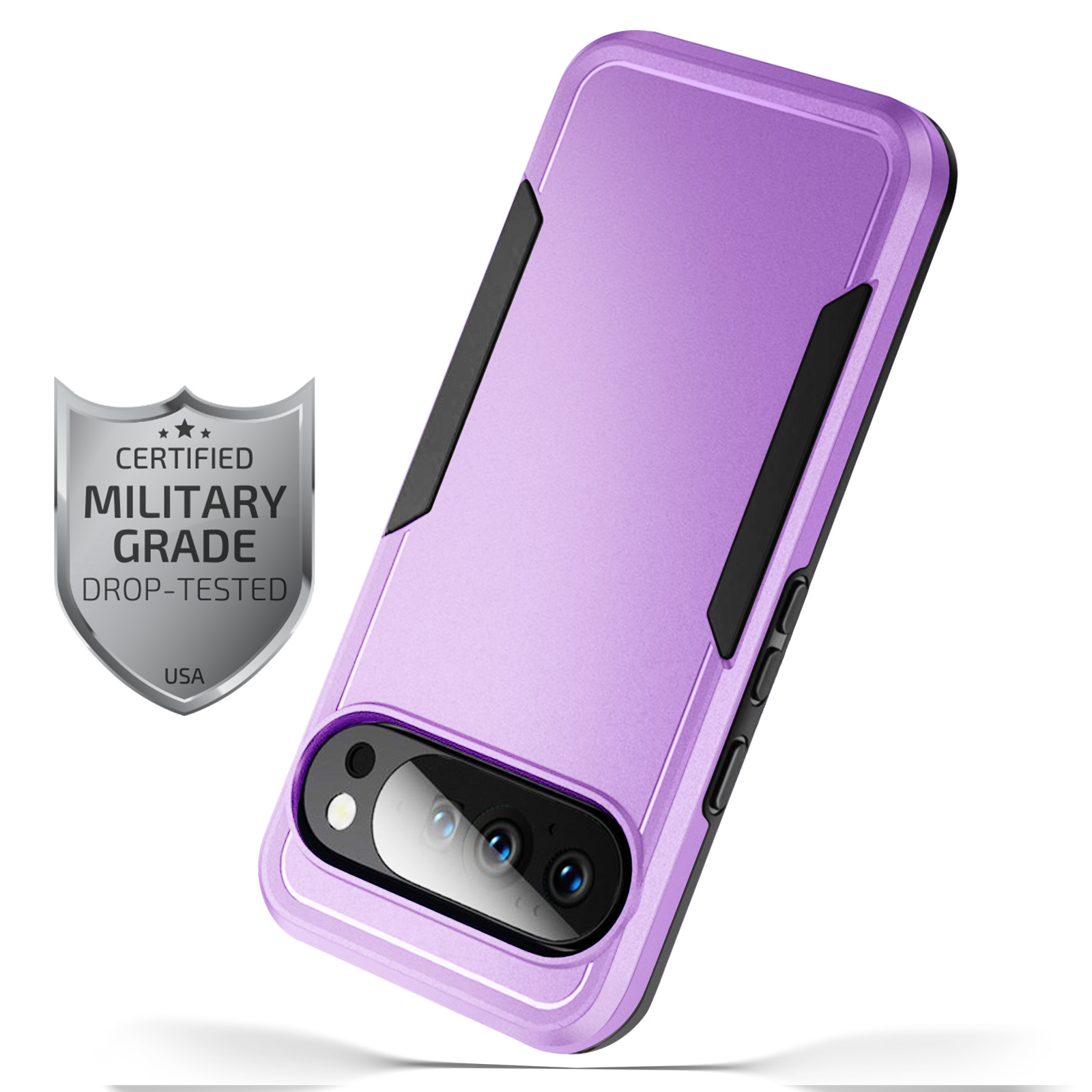 FNDMIL Cover Per Google Pixel 10/10 Pro Con Mag-Safe E Supporto Integrato – Custodia Antishock Militare Viola Scuro - 3