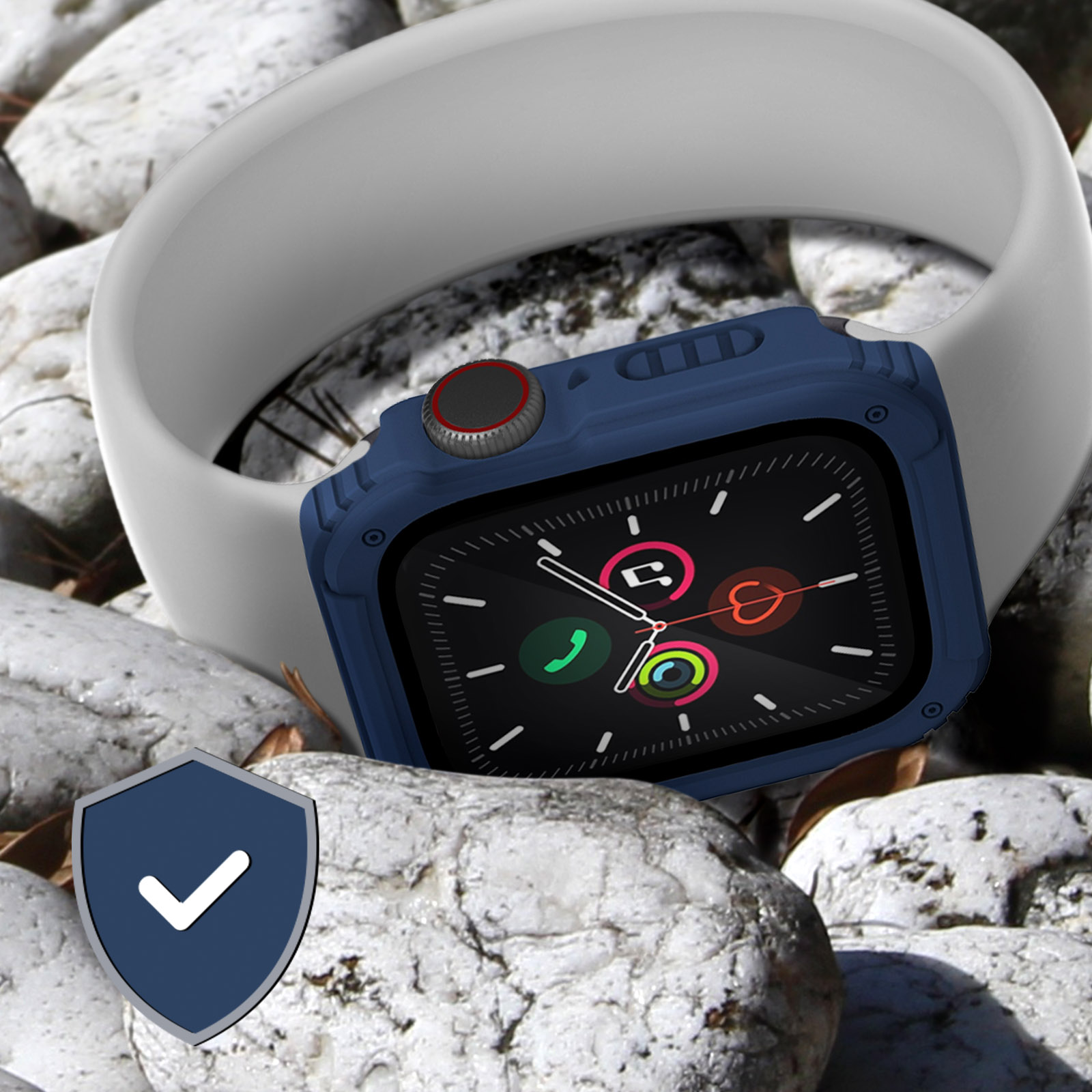 Unnderwiss 2 Pièces Transparent PC Coque Compatible Avec Apple Watch Serie Watch 40mm Series 6 5