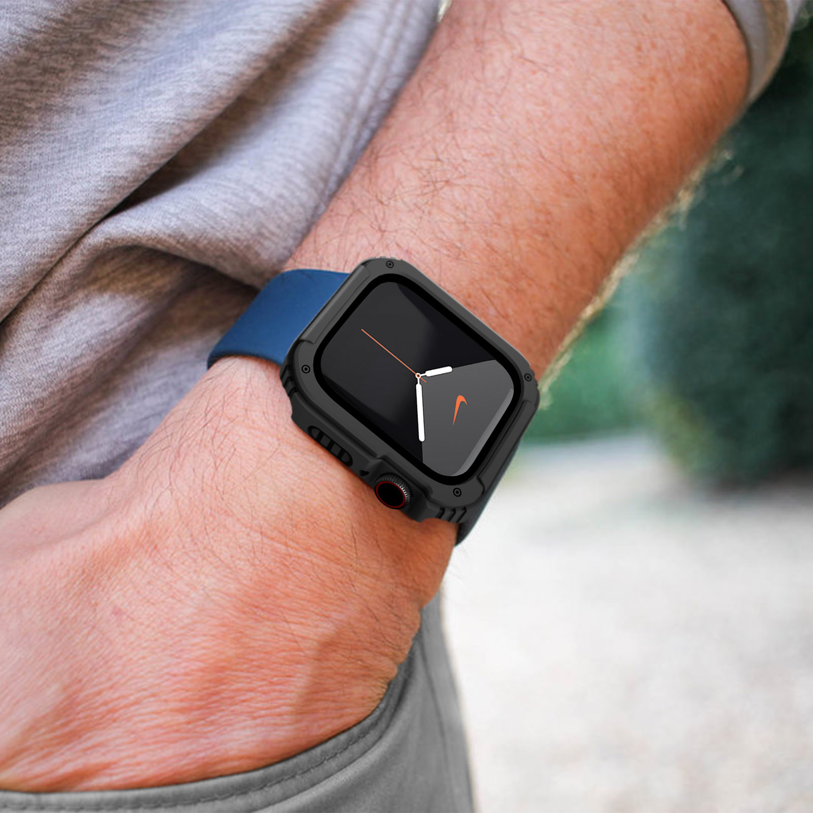 MroTech Cover Protettiva Per IWatch 44mm Serie 4/5 | Custodia Con Protezione Schermo Integrata | PC Sottile Trasparente, Antiurto