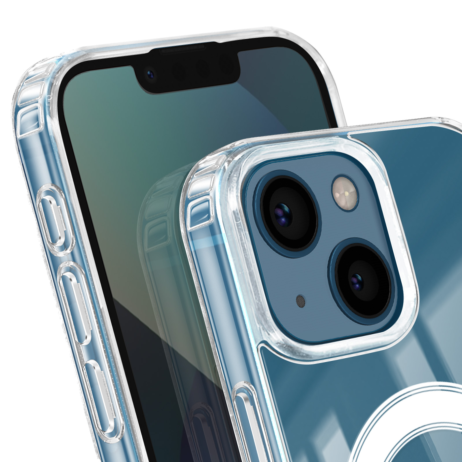 YINLAI Coque Magnétique Pour Google Pixel 7, Compatible Avec MagSafe, Etui Translucide Mat Arrière Housse Fine Protection Caméra Dos Antichoc Anti- Rayures Case Pour Google Pixel 7, Bleu Clair