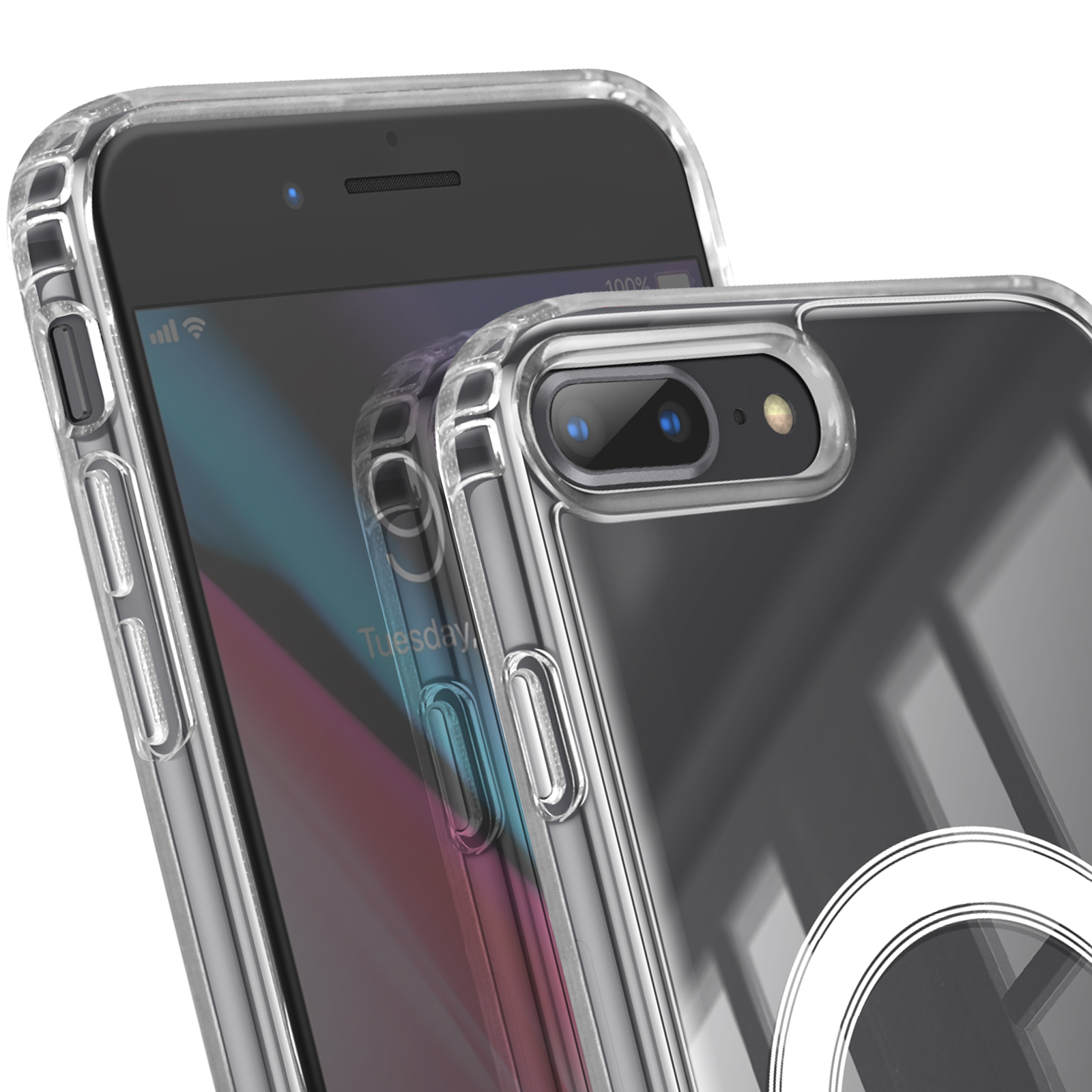 Funda De Silicona Líquida UEEBAI Para IPhone 7 Plus Y 8 Plus – Compatible Con MagSafe, Carga Inalámbrica, Imán Integrado, Acabado Antihuellas