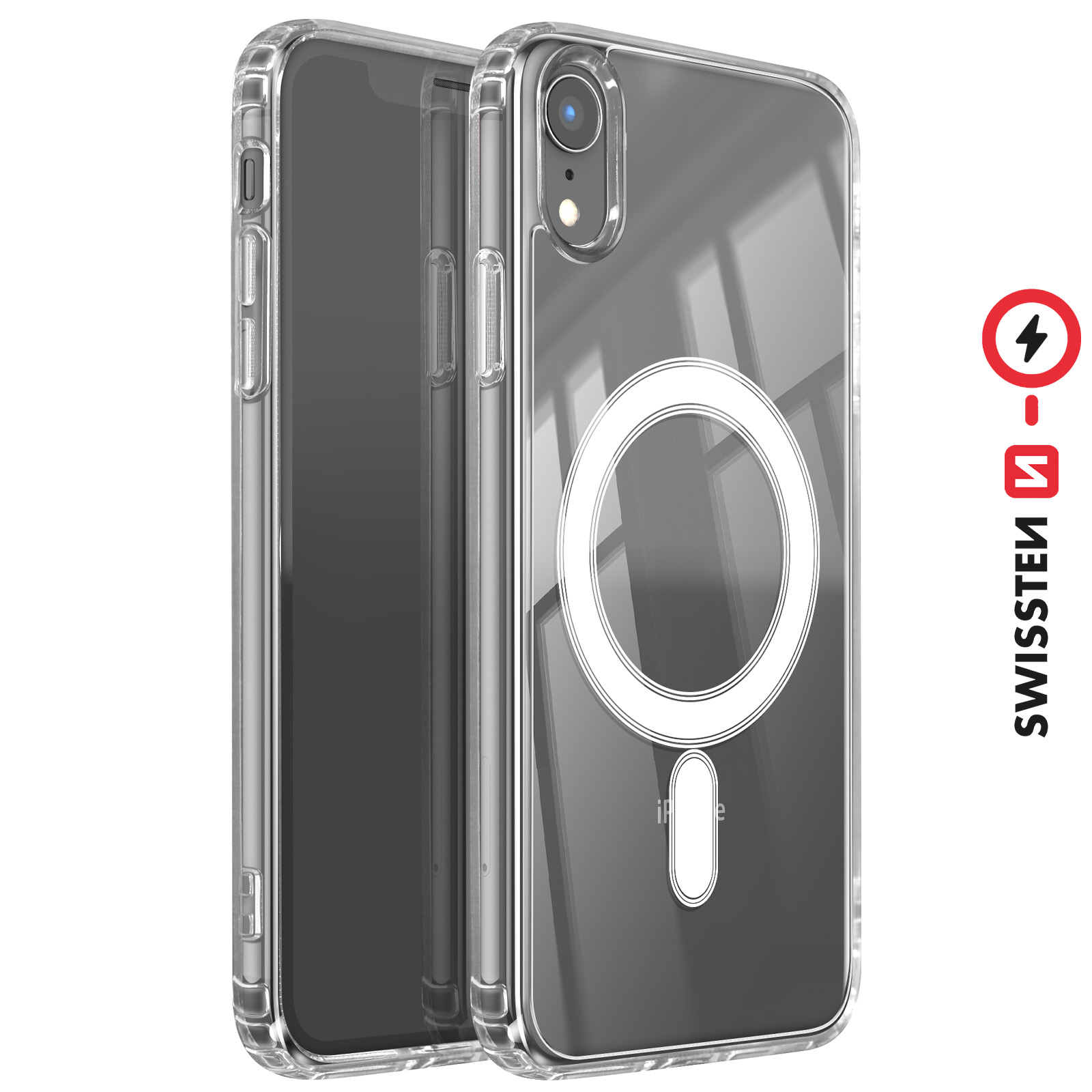 TENDLIN Cover Magnetica Per IPhone XR | Custodia Rigida Opaca Nera, Compatibile MagSafe, Con Paraurti In TPU, Anti Impronte - 5