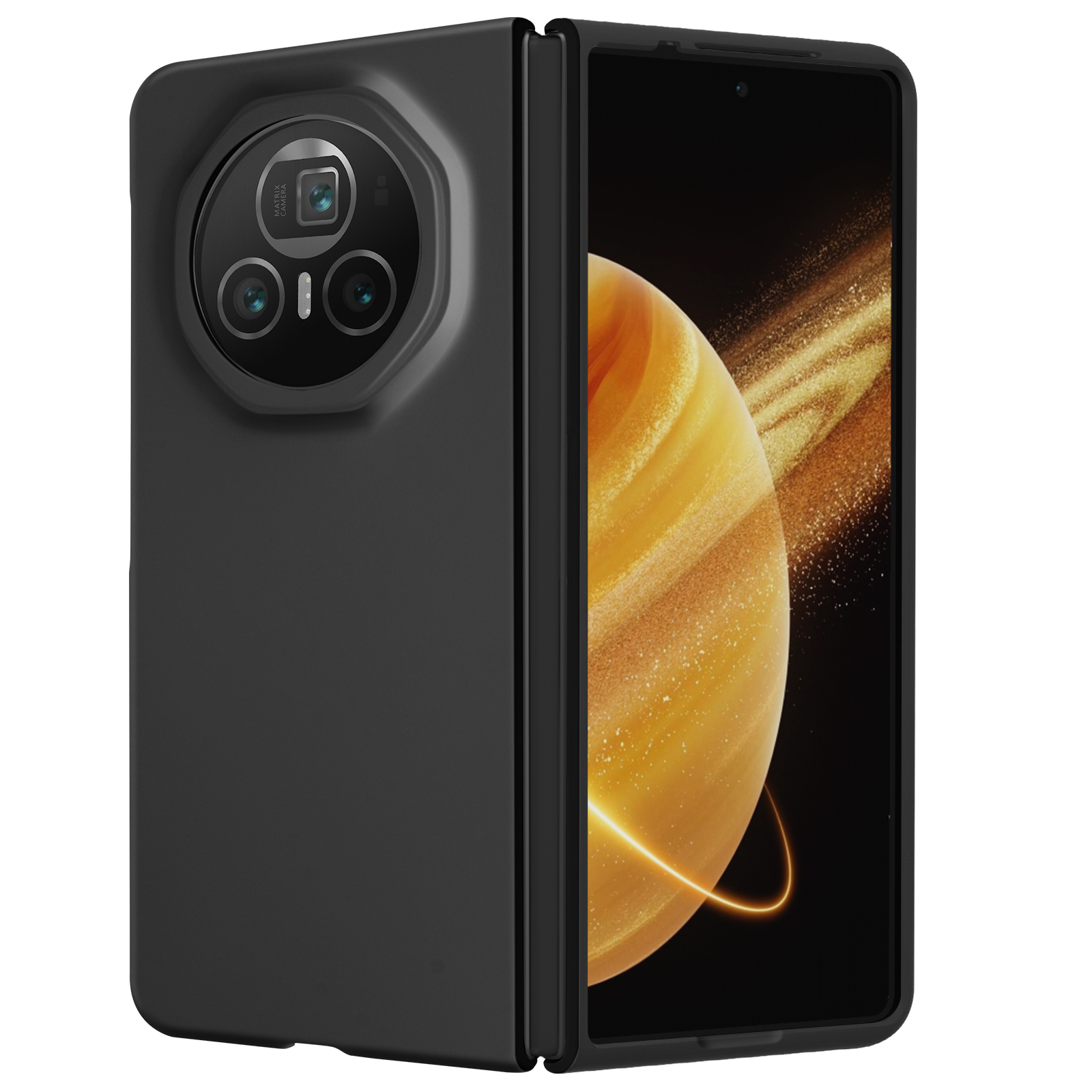 Custodia A Libro Con Protezione Schermo Per Honor Magic V3 - Trasparente Con Cavalletto Magnetico 360°