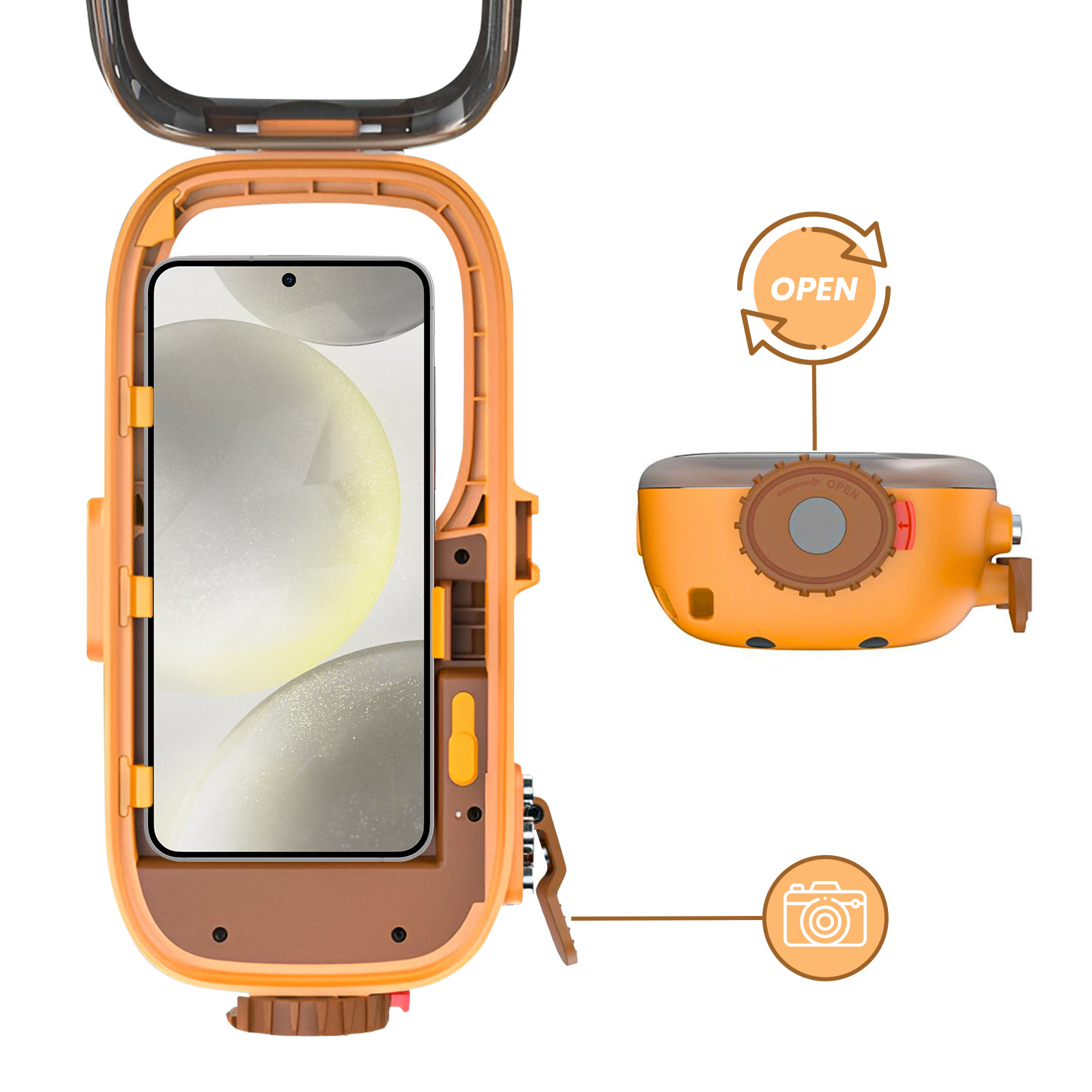 Kikkerland Sac étanche pour téléphone - Orange