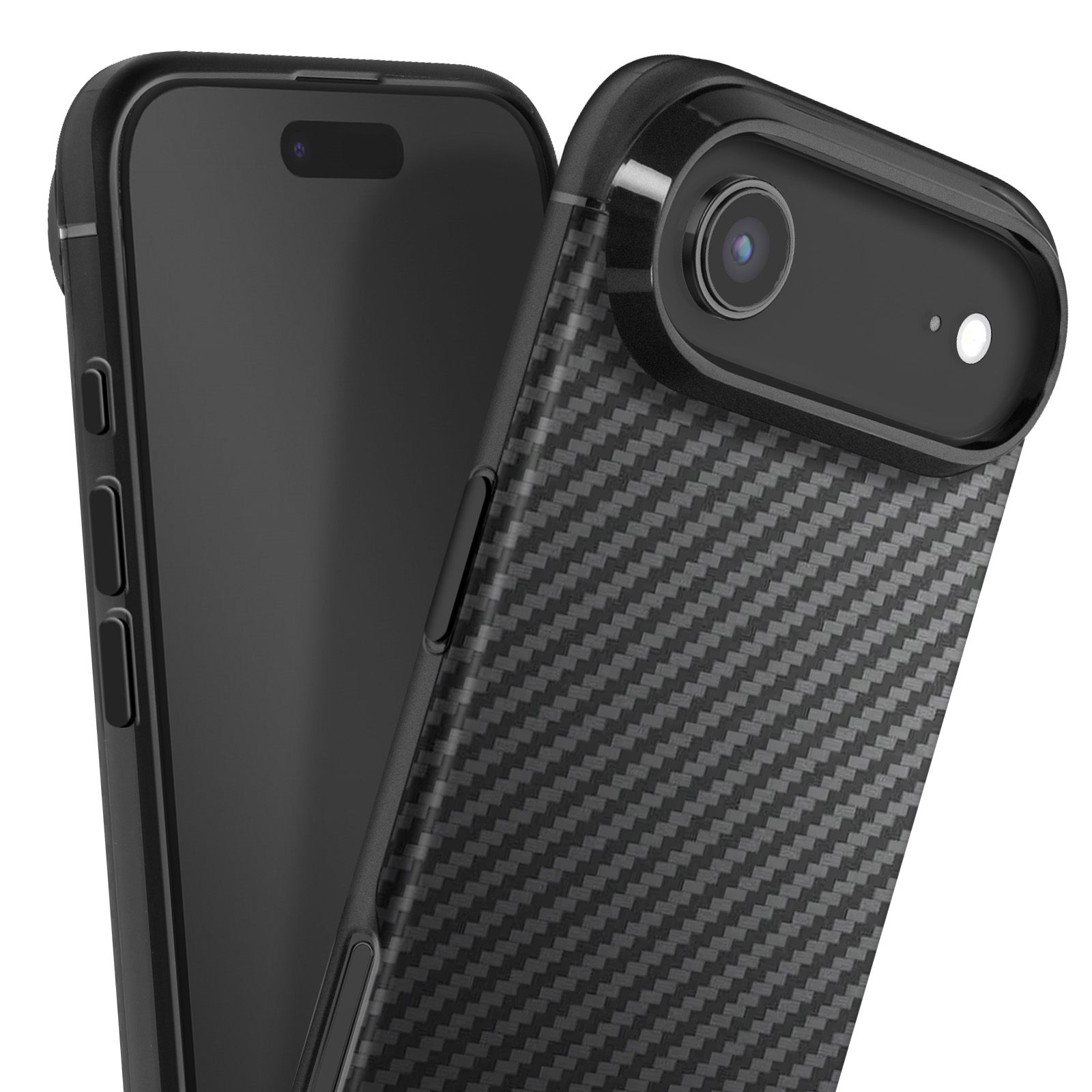 Housse iPhone 5C Slimline Style Fibre de Carbone Verticale – Noire