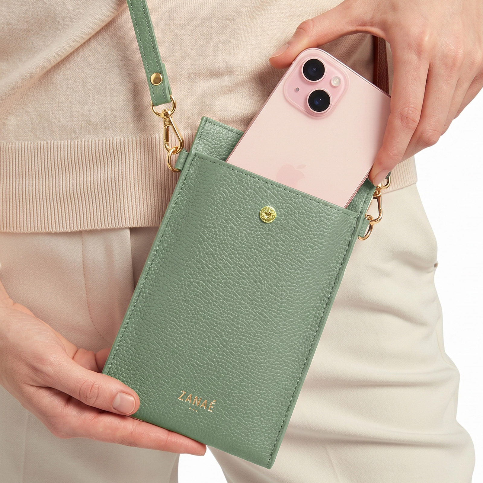 Zan Grüne Afterwork Crossbody-Tasche für Xiaomi Poco X7 - German