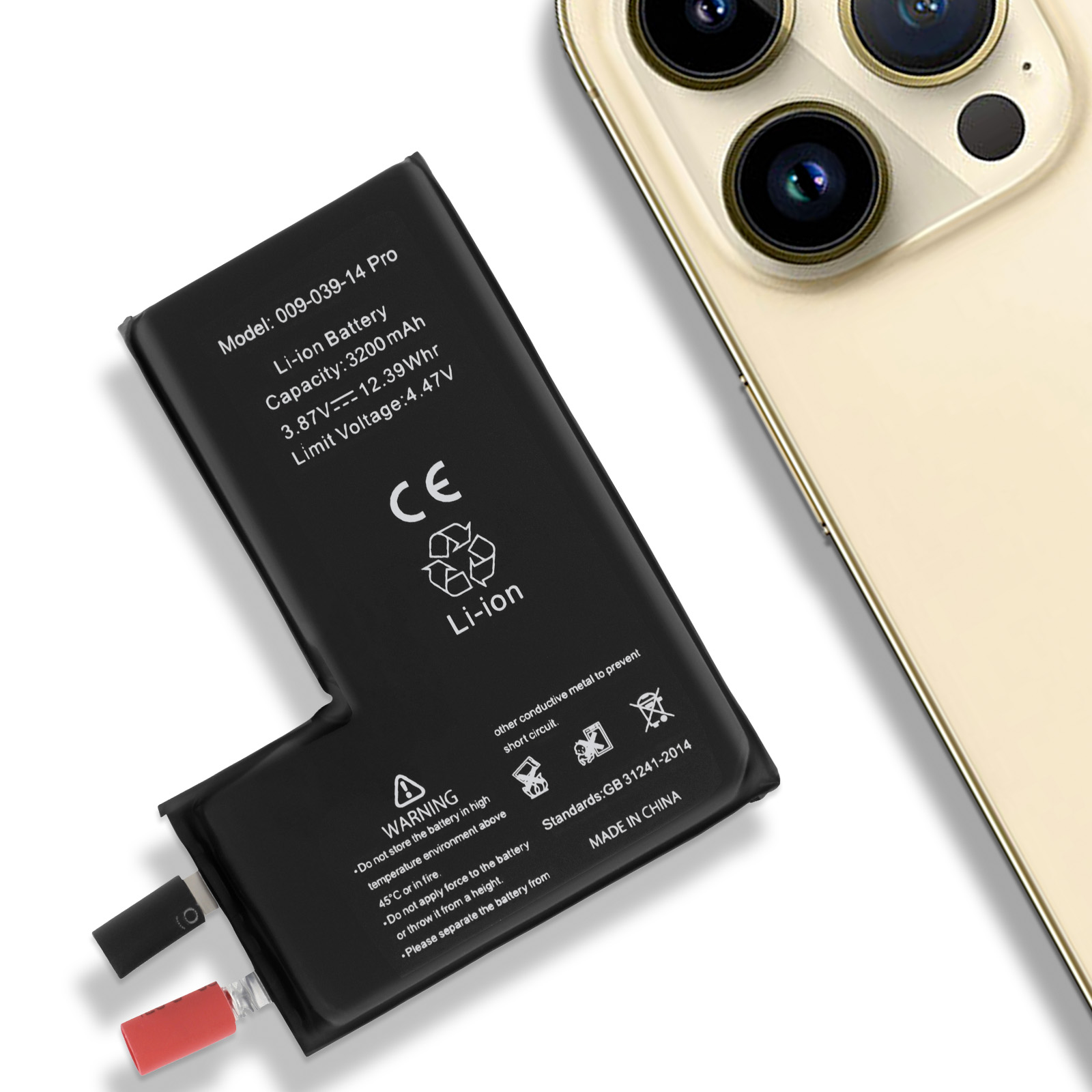 Batterie iPhone 14 Pro Sans BMS, 3200mAh - Garantie sans message d